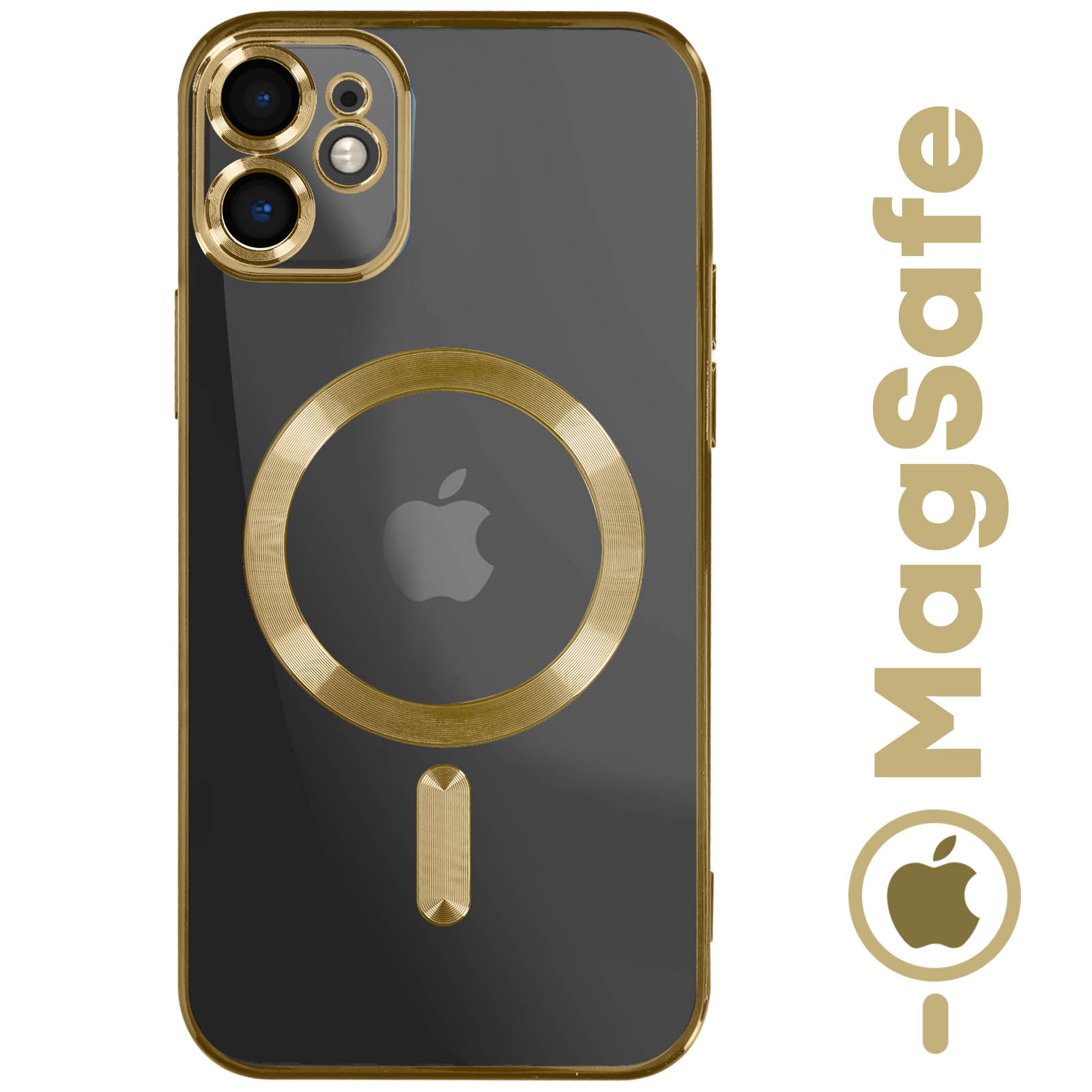 Funda MagSafe iPhone 11 Silicona Cromada Dorado - Spain