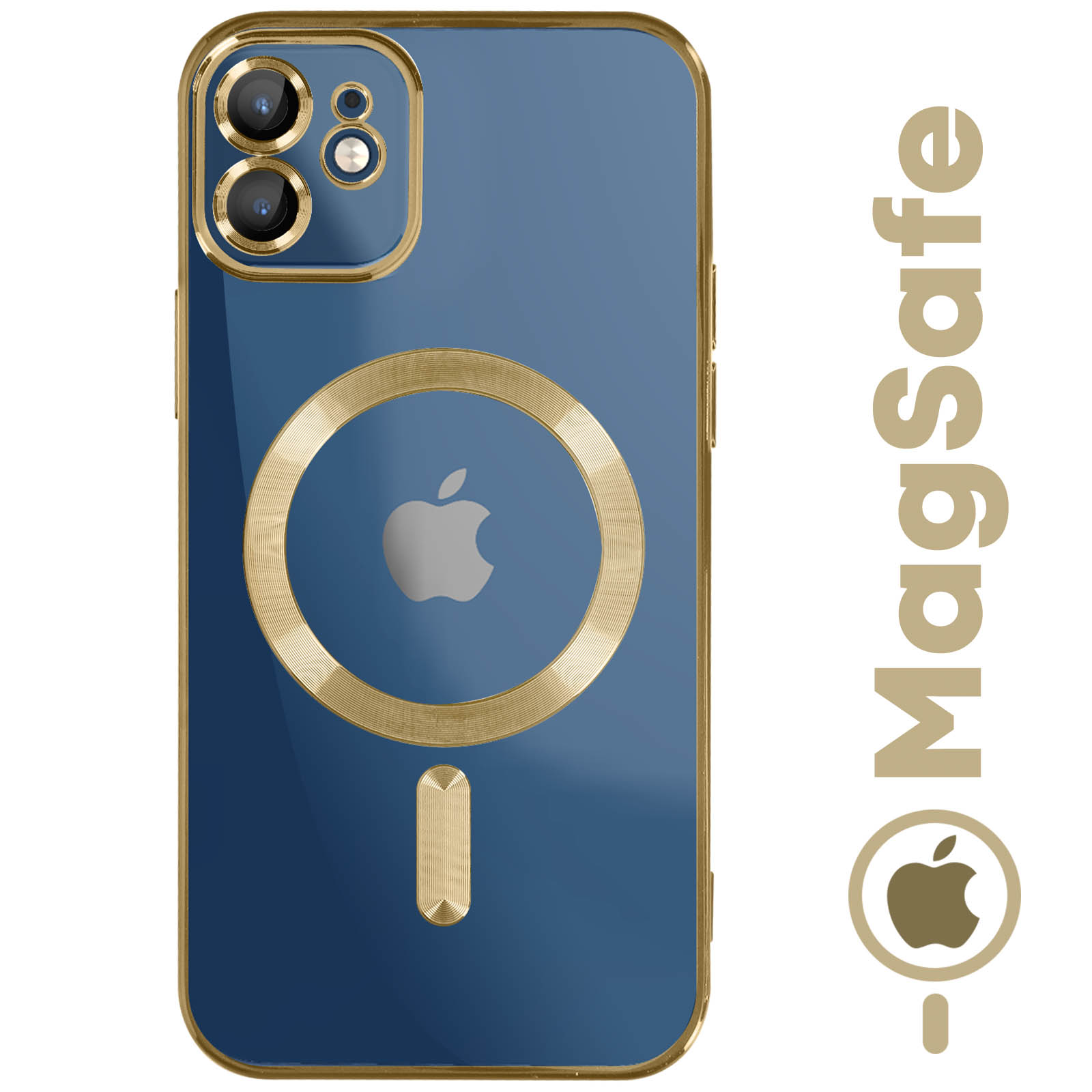 Capa de silicone com MagSafe para iPhone 12