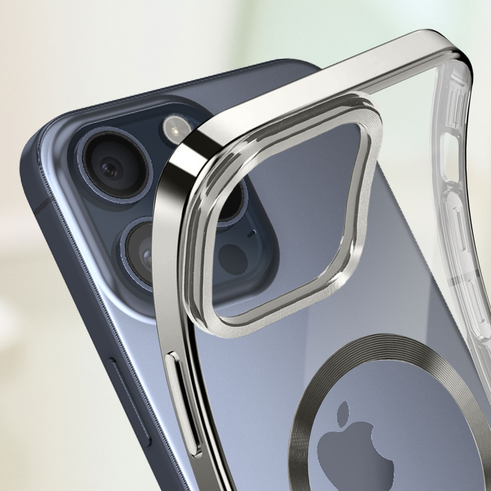 Comprar Funda Apple iPhone 15 Pro Max MagSafe Silicon Azul Invierno