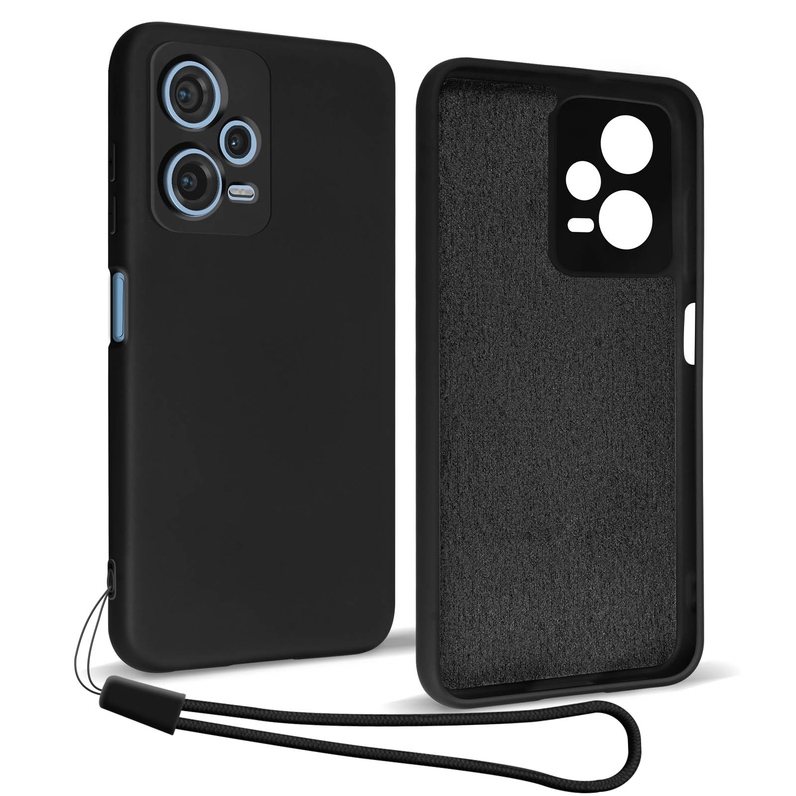 Cover Xiaomi Redmi Note 12 Pro 5g 12 Pro Plus 5g In Silicone Con Finitura Soft Touch Nera 3323