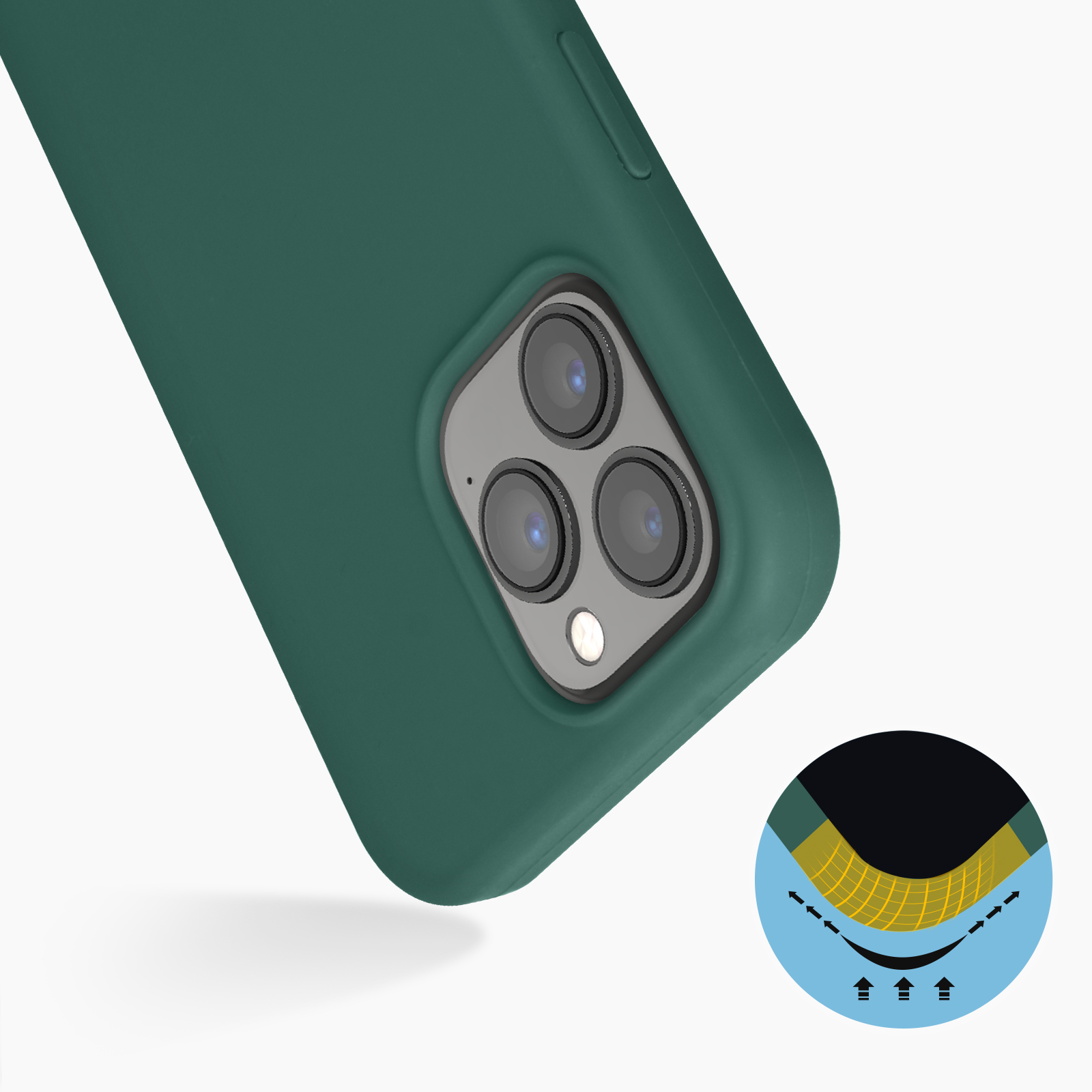 Coque iPhone 13 Pro Max Silicone avec Finition Soft-Touch - Vert Foncé -  Français
