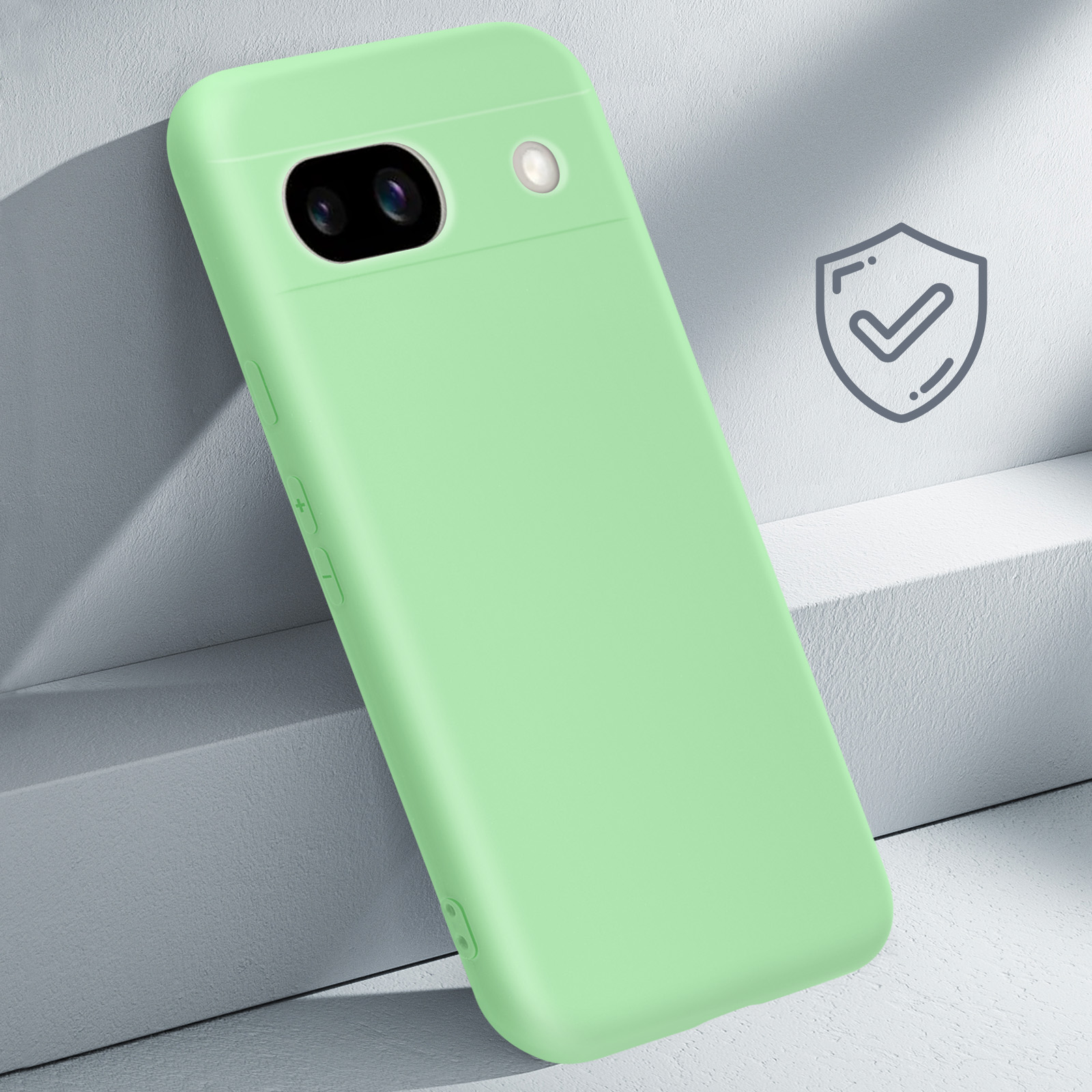 Cover Per Google Pixel 8a Silicone Finitura Soft Touch Verde Italiano