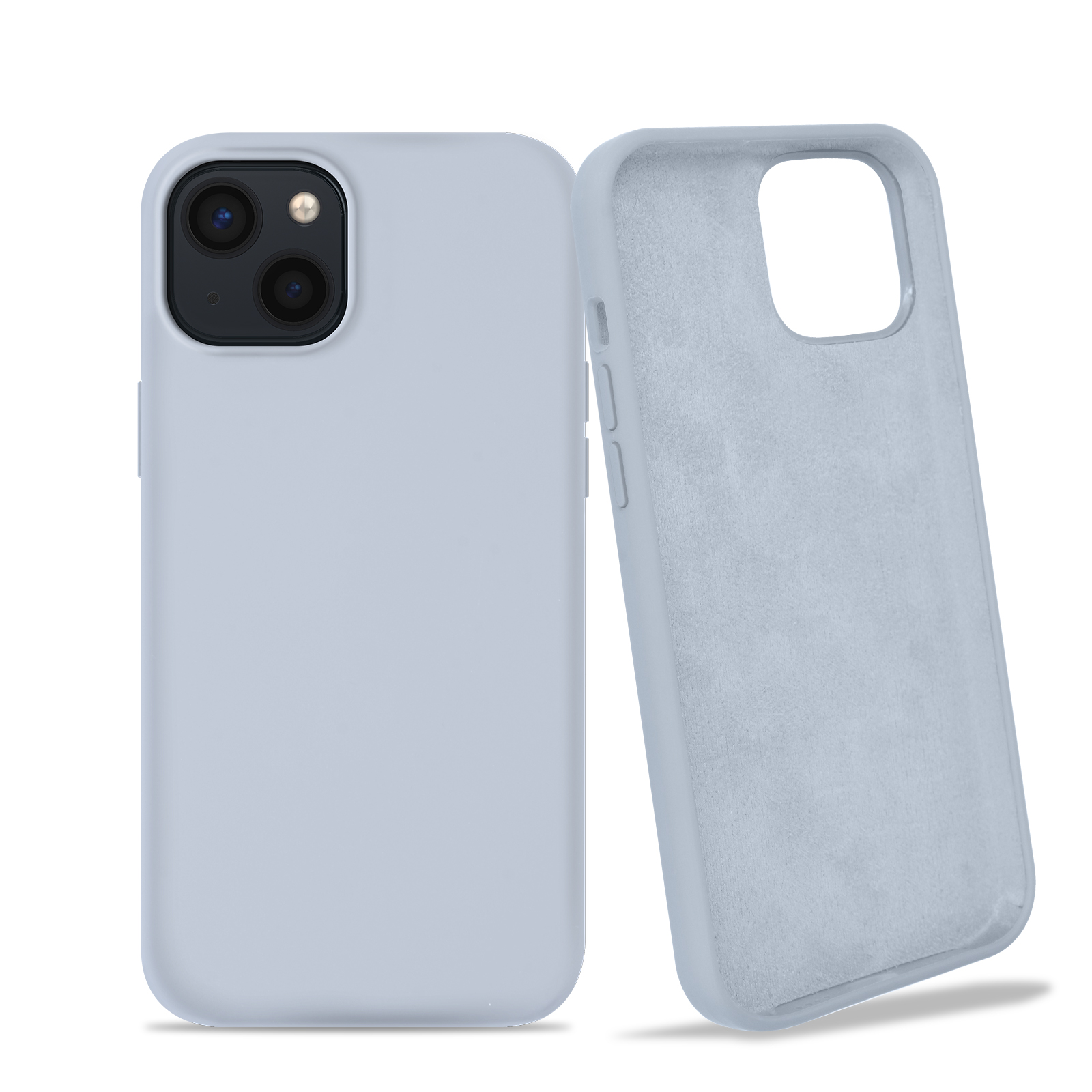 Avizar Funda Silicona Semirrígida Acabado Tacto Suave Blanca para iPhone 13  Pro