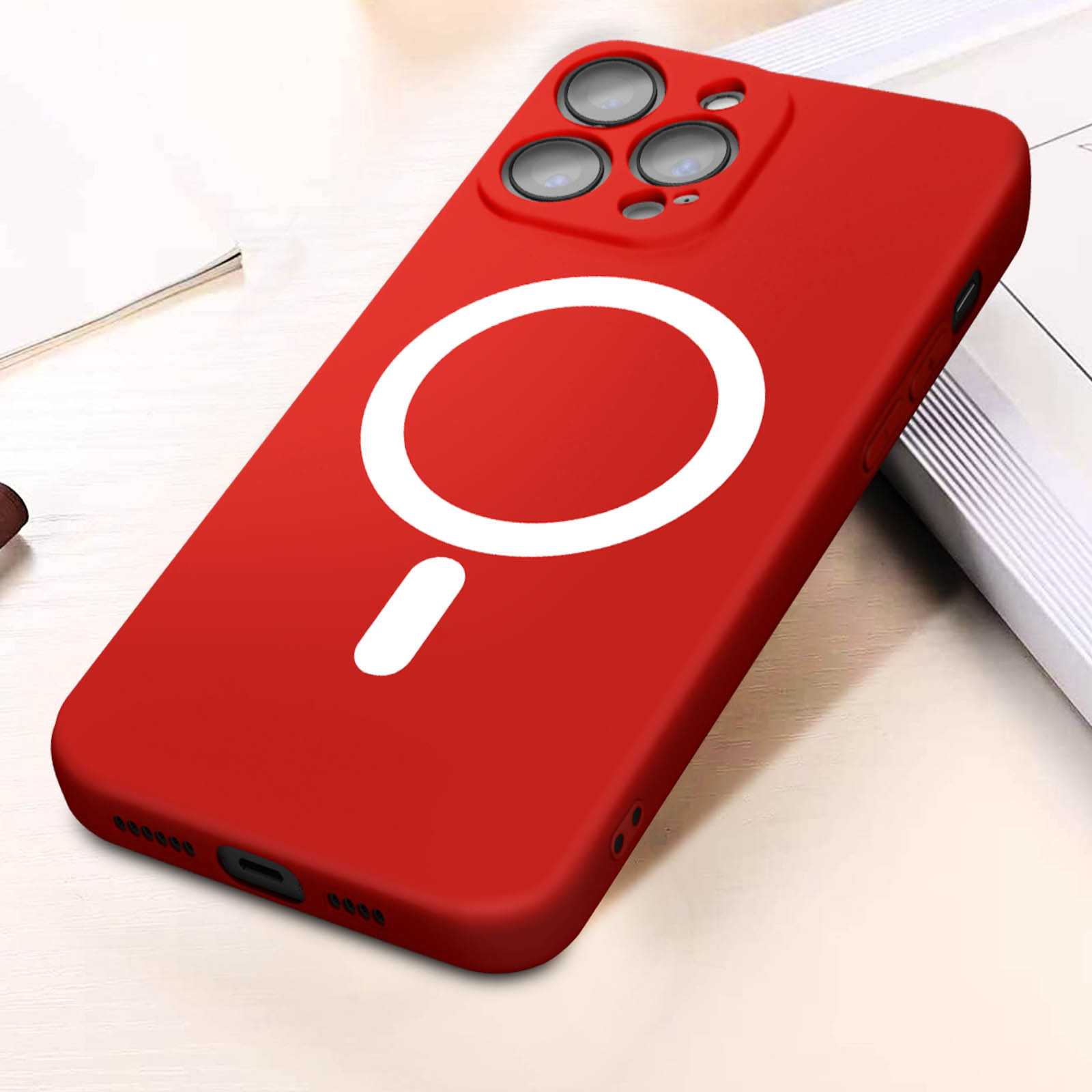 Coque APPLE iPhone 13 Pro Silicone rouge Magsafe