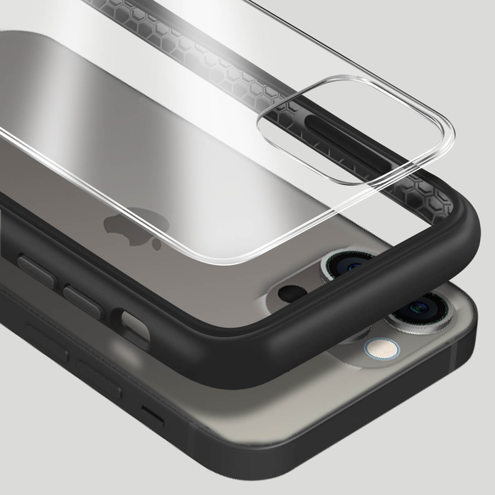 Rhinoshield MOD NX - Coque Apple iPhone 13 Pro Max Coque Arrière Rigide  Antichoc - Platinum Gray 614340 