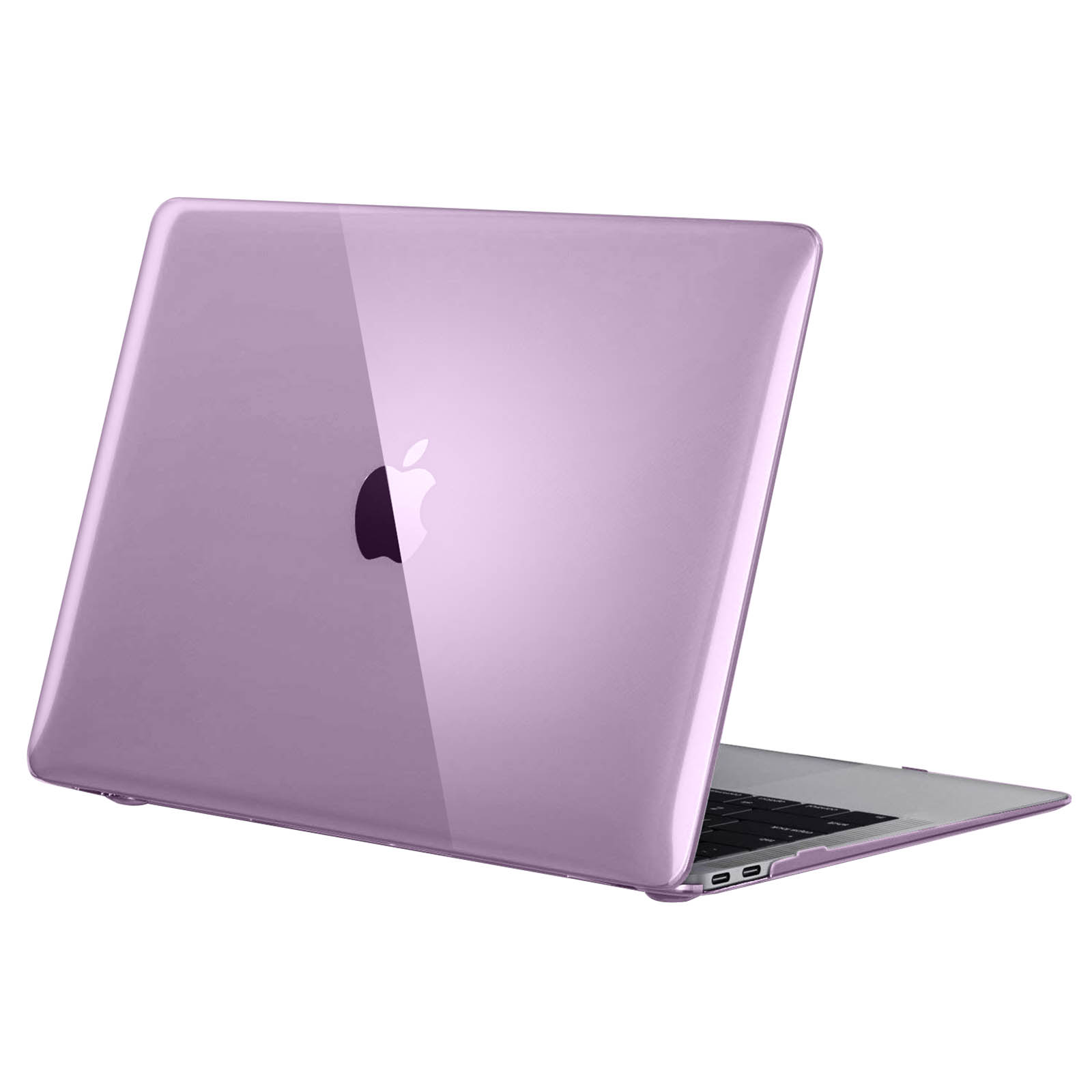 Coque de protection Intégrale Rigide, Design Transparent - Violet p. MacBook  Air 13 2020 / 2019 / 2018 - Français