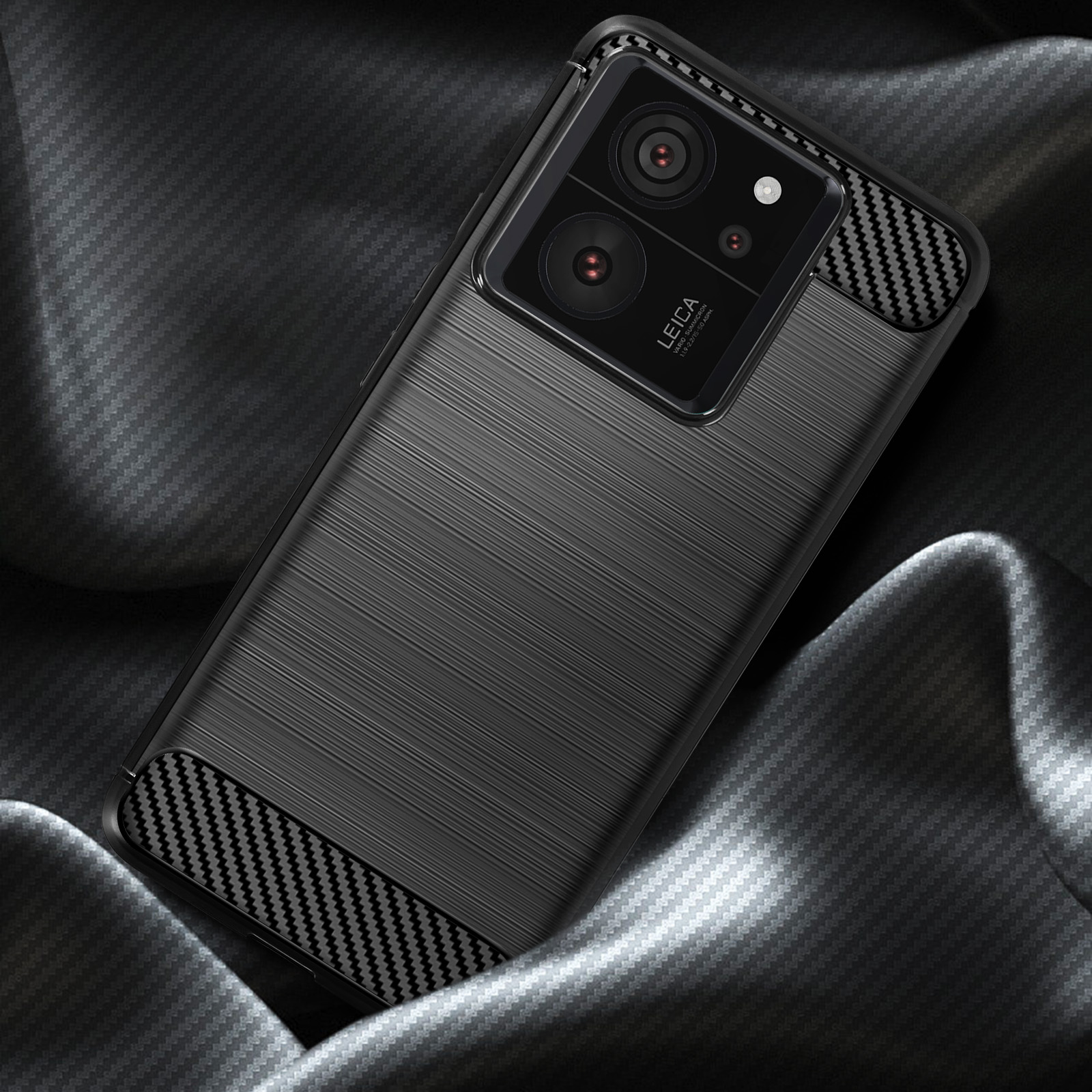 Funda Carbon Case para Xiaomi 13 Pro funda flexible silicona carbono negra  - ✓