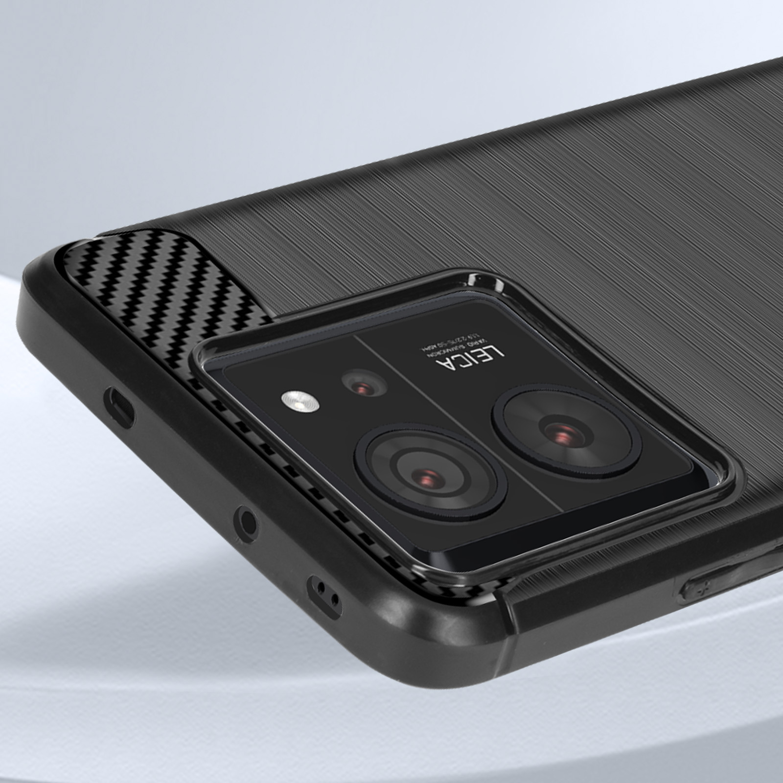 Funda Carbon Case para Xiaomi 13 Pro funda flexible silicona carbono negra  - ✓