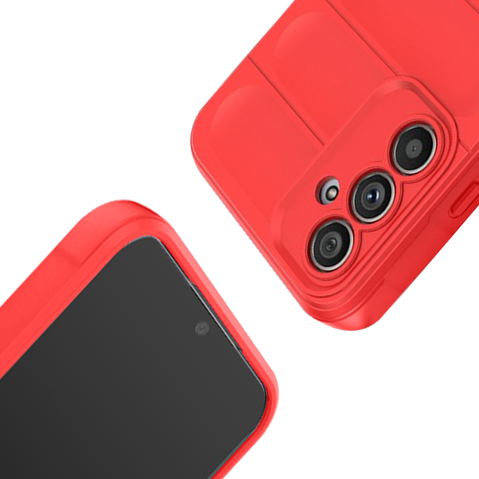 Coque Silicone Housse Etui Gel Line KC2 pour Samsung Galaxy A25 5G Rouge