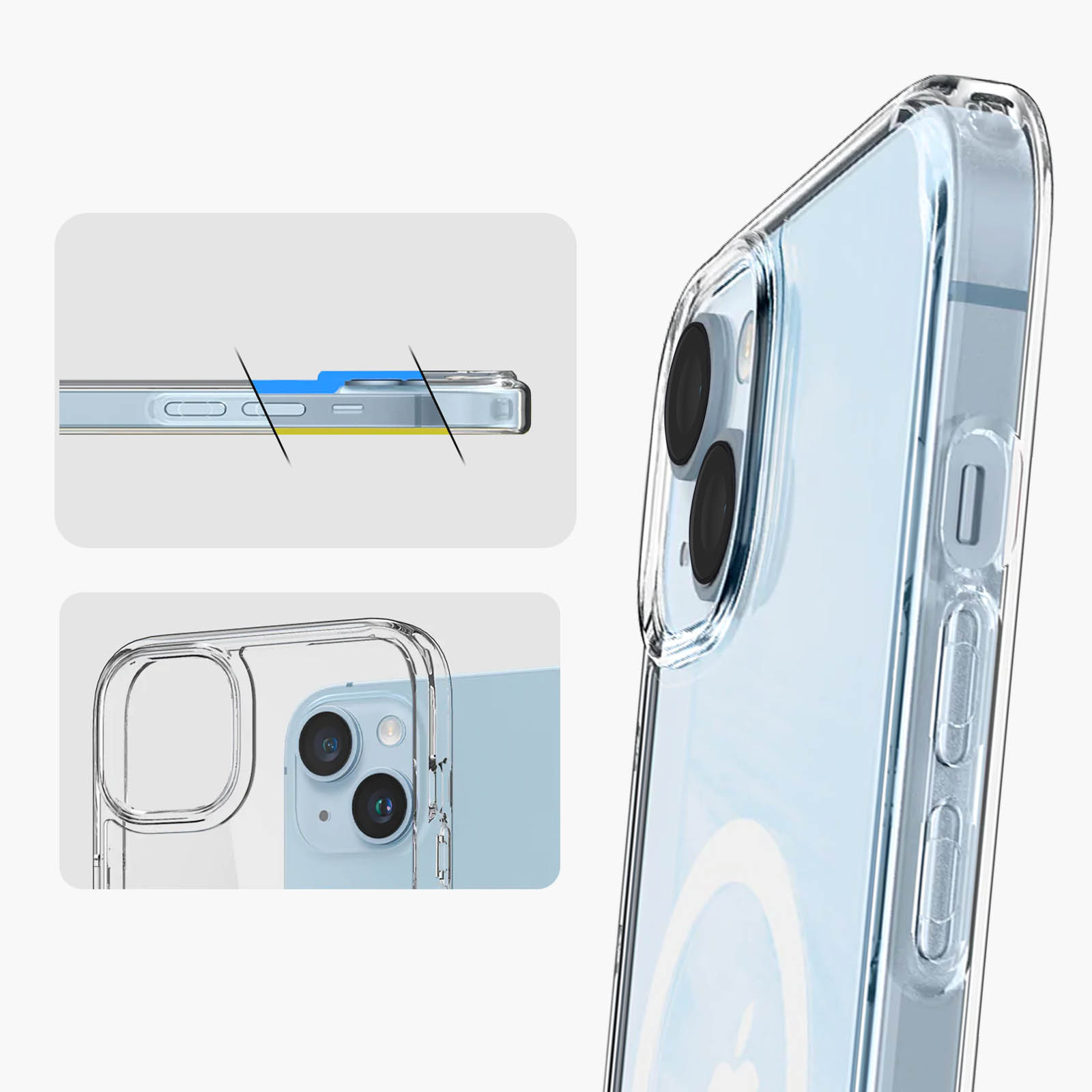 Carcasa MagSafe iPhone 14 Bimaterial Antigolpes, Spigen Ultra Hybrid –  Blanco - Spain