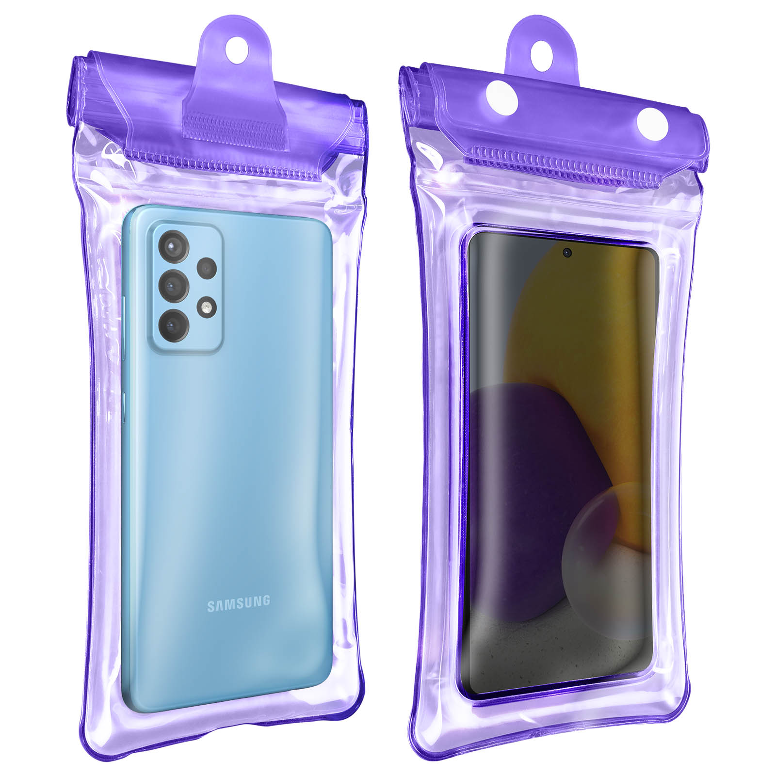 Pochette étanche universelle pour Smartphone + Dragonne - Violet clair -  Français