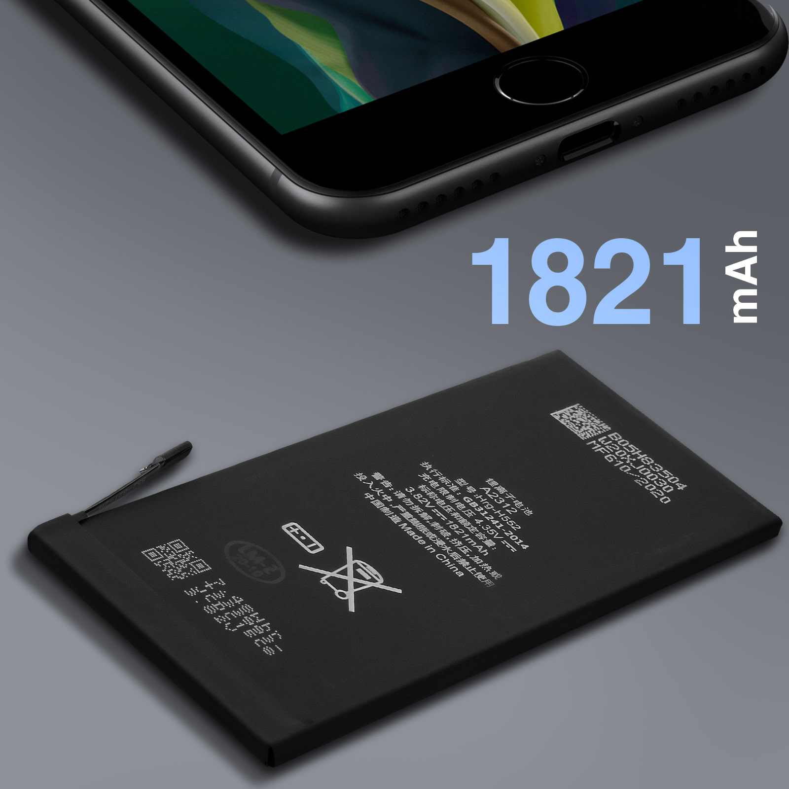 AKKU 31249: Batterie de smartphone pour Apple iPhone SE 2020, Li-Po, 1 821  m chez reichelt elektronik