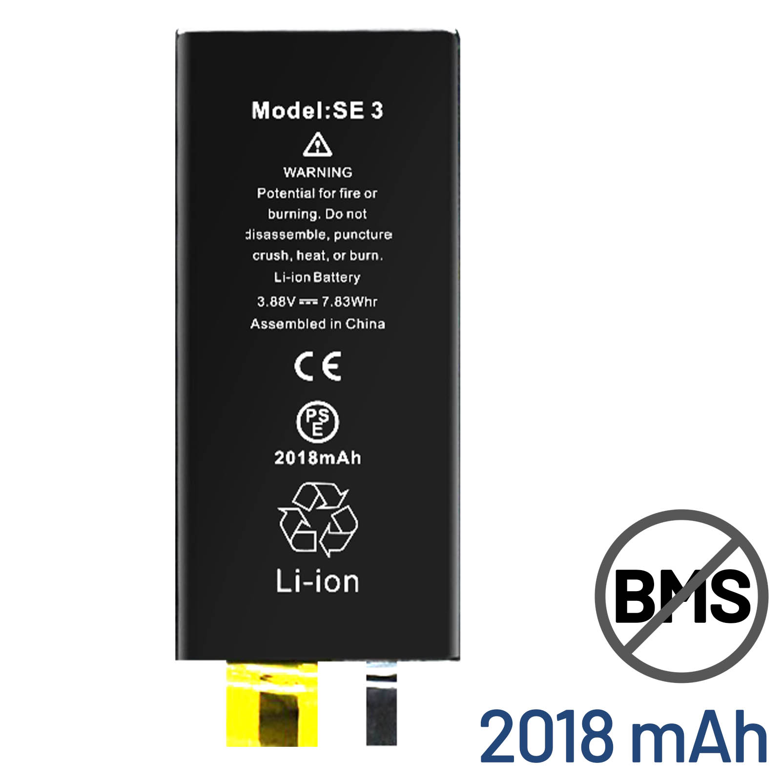 Batería iPhone SE 2020 sin BMS, 1821mAh - Spain