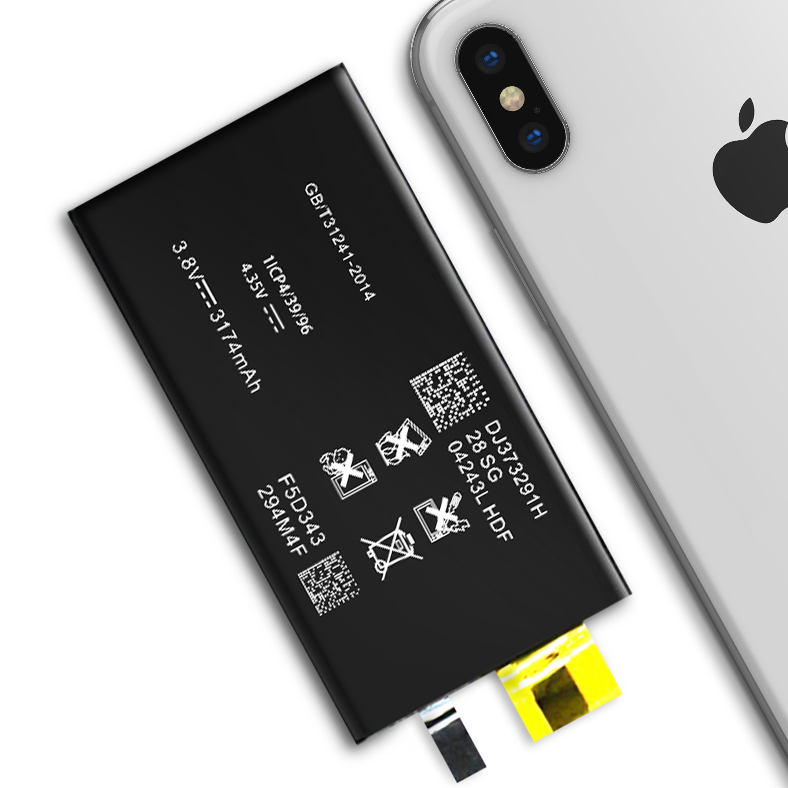 Batterie iPhone XS Max Sans BMS, 3174mAh - Garantie sans message d'erreur -  Français