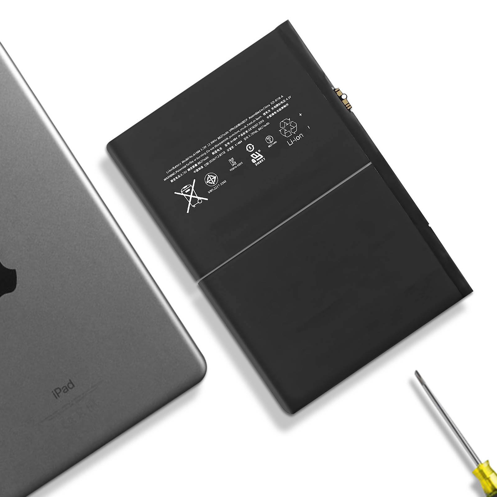 Batterie interne 8827mAh p. iPad 10.2 2020 et 2019, iPad 6 et iPad