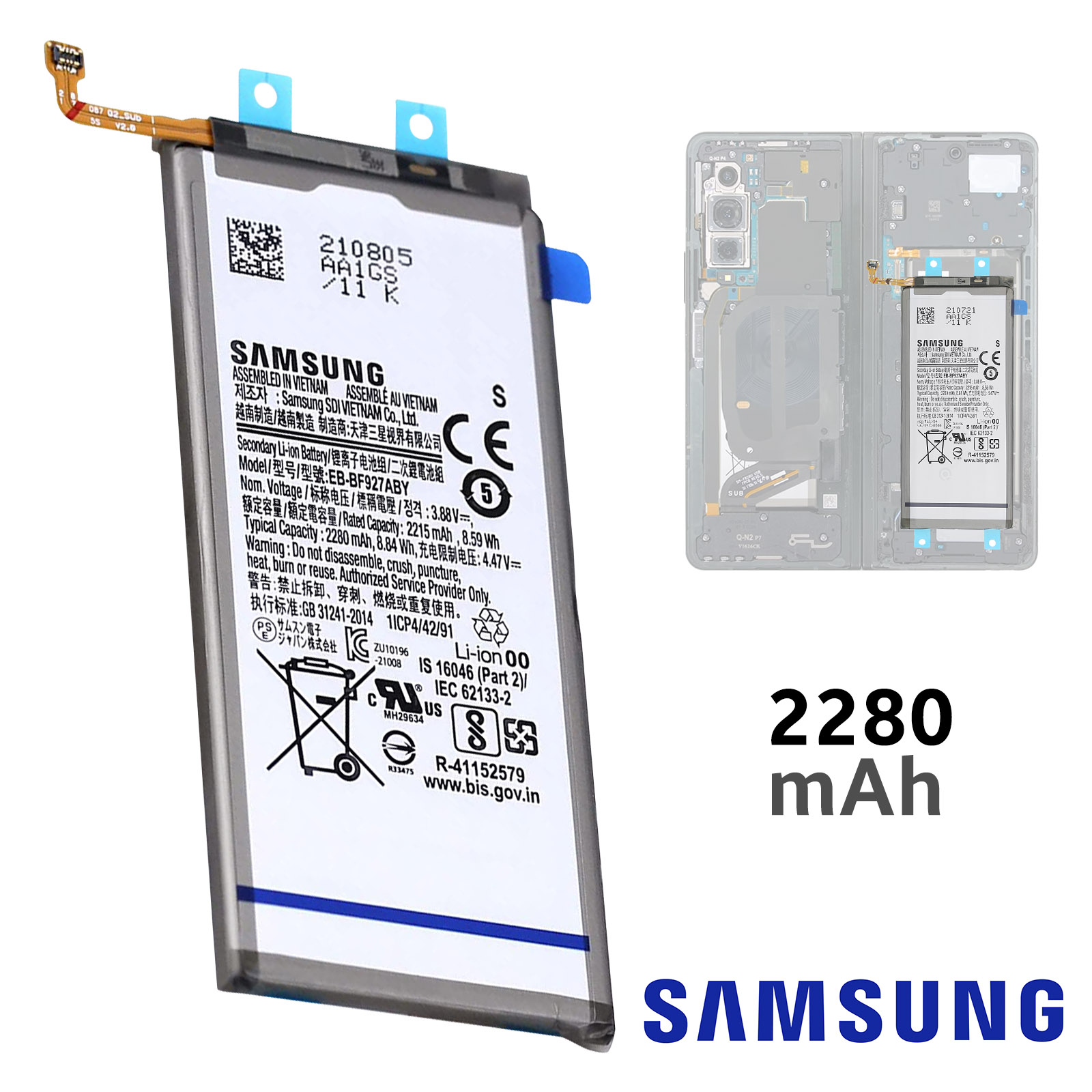Samsung - Batterie Original Samsung Z Flip 3 - Batterie téléphone - Rue du  Commerce