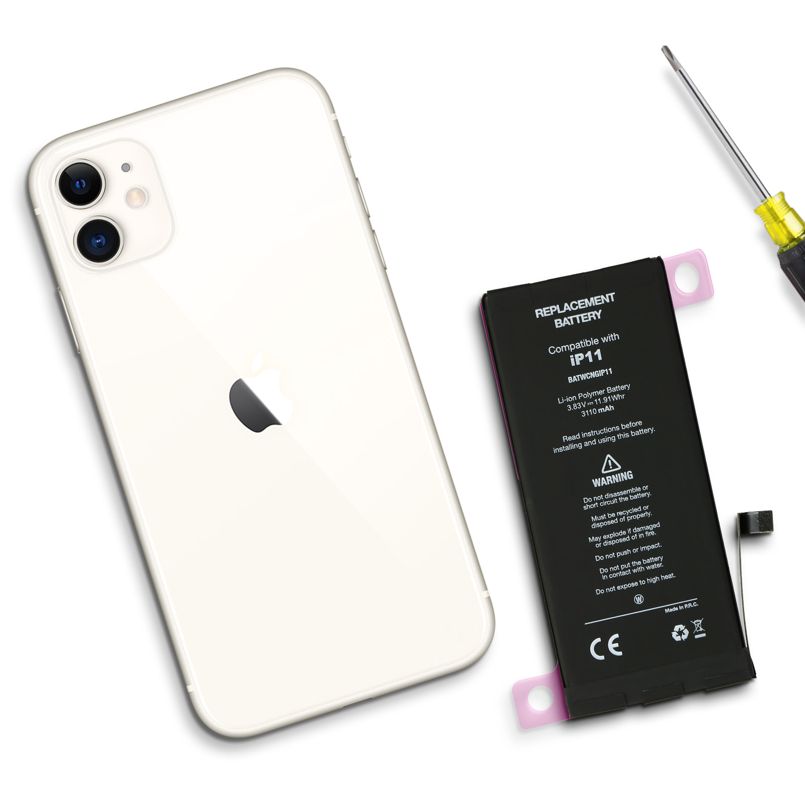 Batterie iPhone 11 3110mAh Compatible - Français