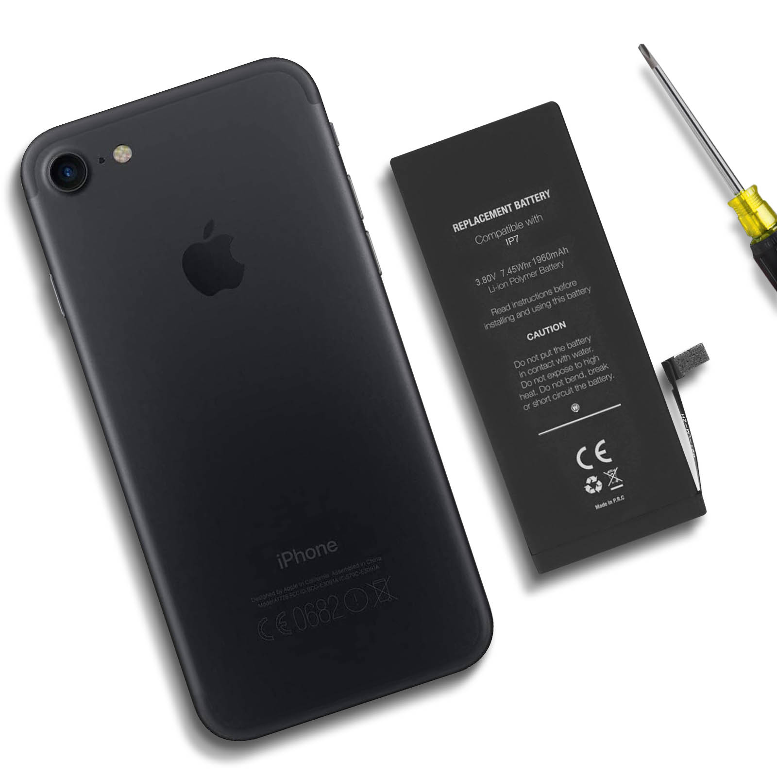 Batterie iPhone 7 100% Compatible, Remplacement APN-616-00255, 1960mAh -  Français