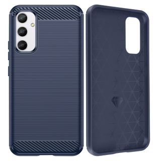 Coque Souple Samsung Galaxy A54 5G, Design Métal Brossé Effet Carbone -  Noir - Français