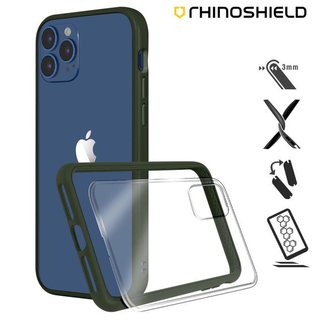 Coque Rhinoshield iPhone 12 Pro Max Antichoc Bumper Modulaire, Mod NX -  Vert Kaki - Français