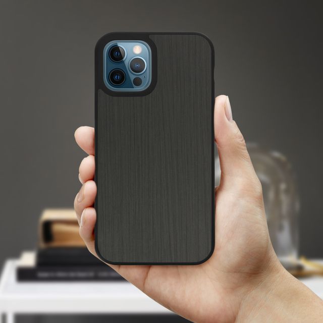 Coque Rhinoshield iPhone 12 Pro Max Métal Brossé Haute Résistance,  SolidSuit - Noir - Français