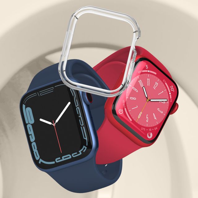 Coque Antichoc, Protection pour Apple Watch Series 8 et 7, 45mm -  Transparent - Français