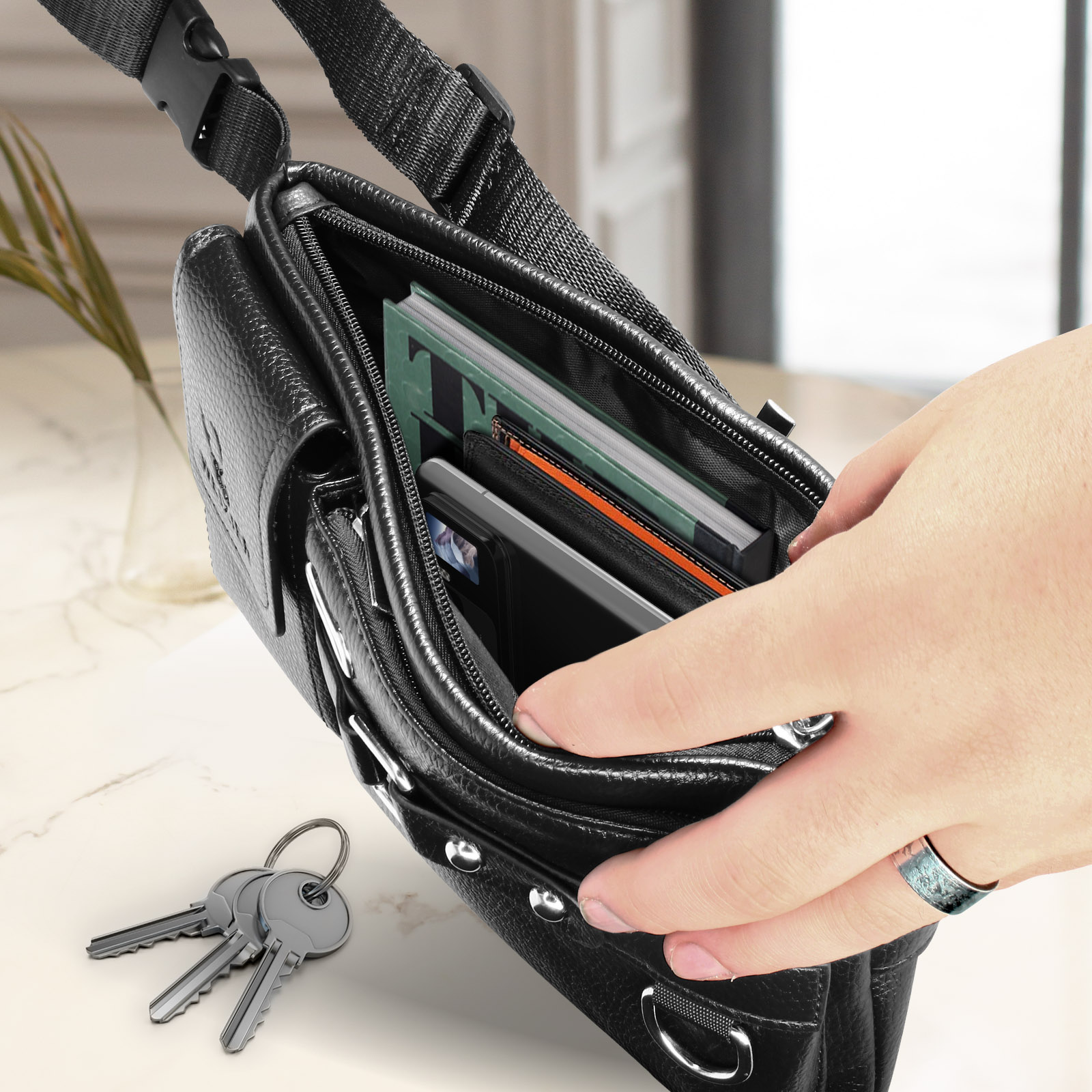 Mini sac à main élégant pochette universelle pour smartphone