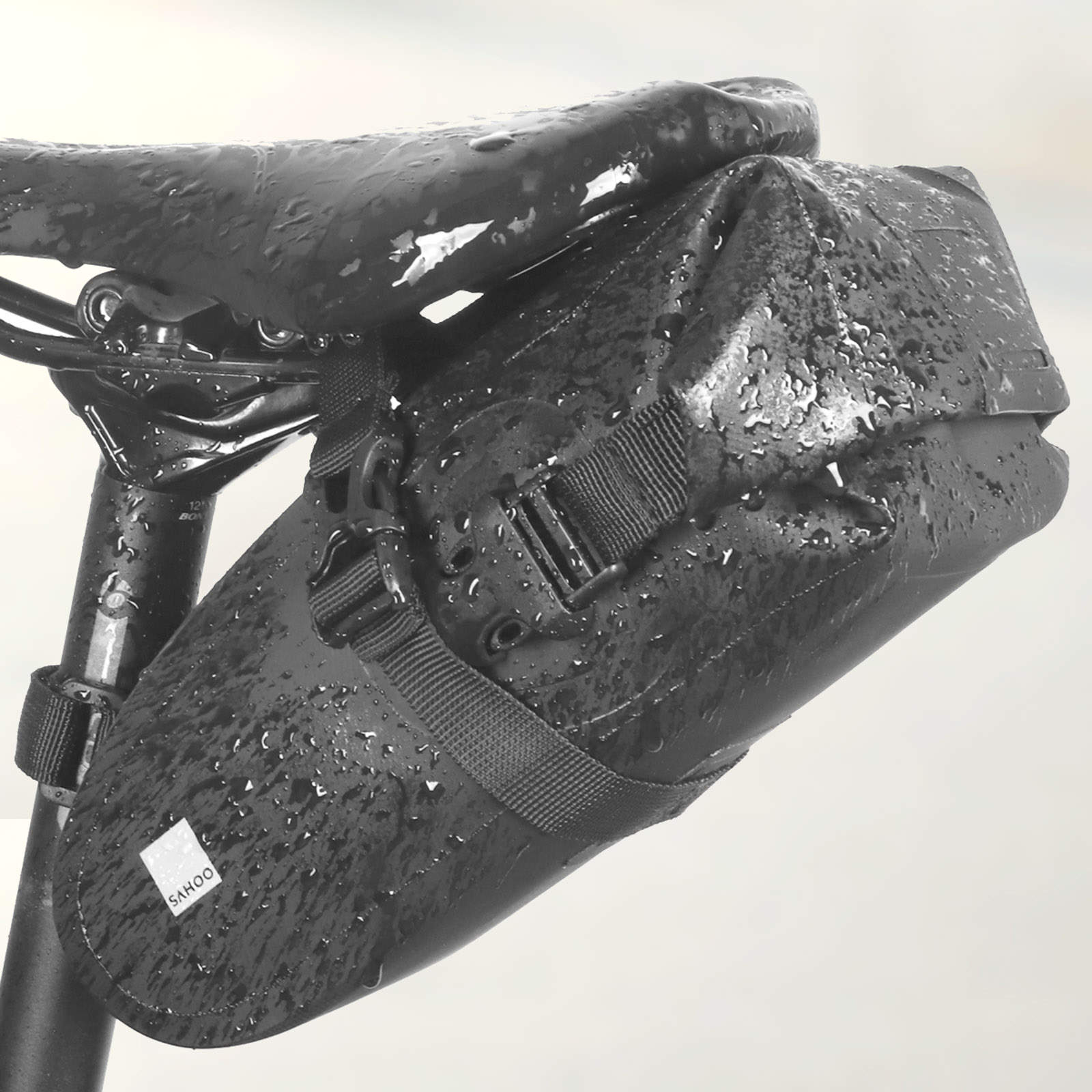 Borsa Da Sella Impermeabile 10L Per Bici - MTB E Bici Da Corsa, Con Tasca Riparazione, Fibbia Arancione - Foto 11