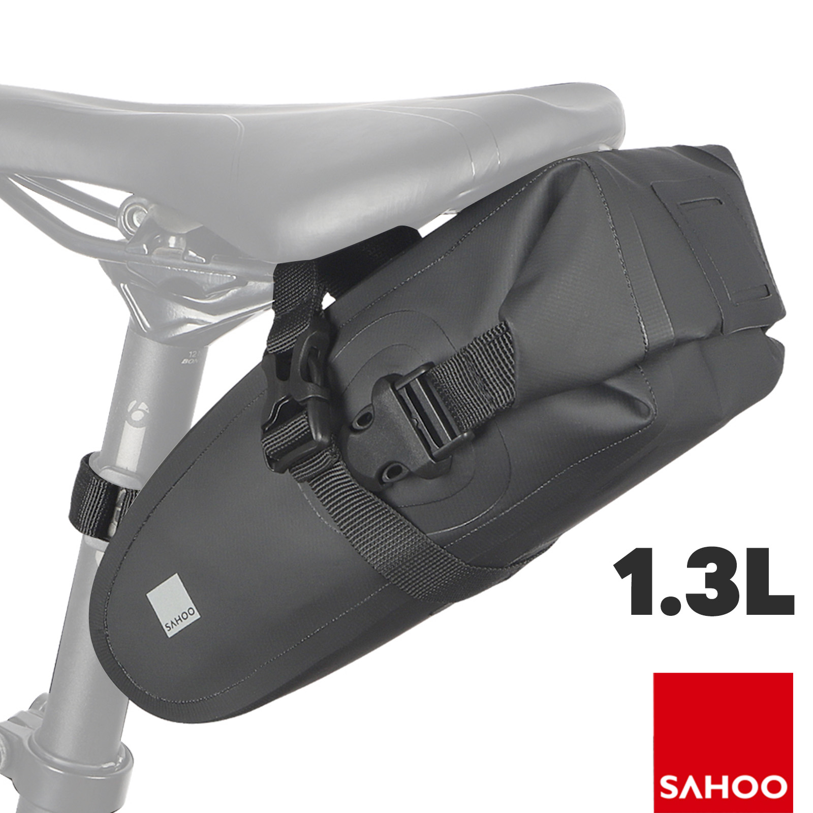 Borsa Da Sella Impermeabile 10L Per Bici - MTB E Bici Da Corsa, Con Tasca Riparazione, Fibbia Arancione - Foto 12