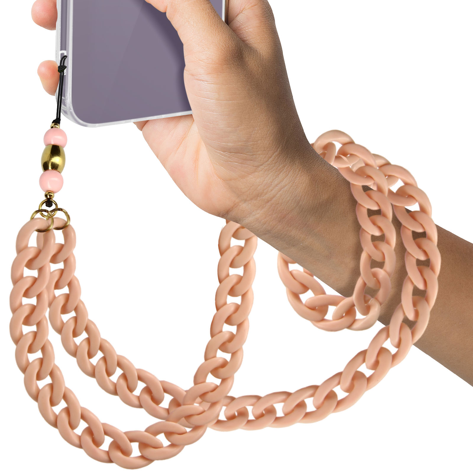 Chaîne Collier Pour Téléphone - 120 Cm, Avec Mousqueton Et Adaptateur Universel - Accessoire Mode - 8