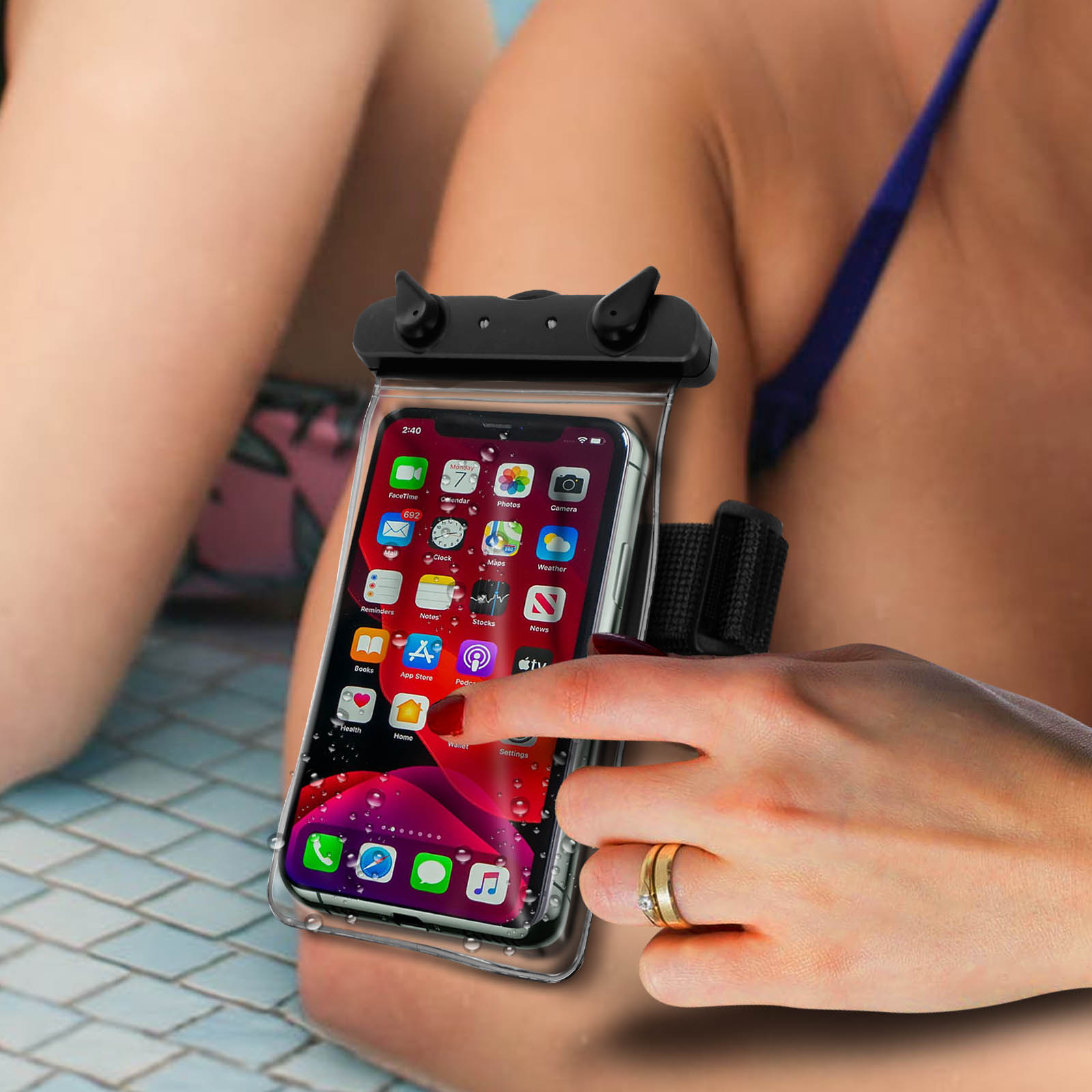 Brazalete Smartphone Impermeable de Playa, 100% Táctil – Transparente -  Spain