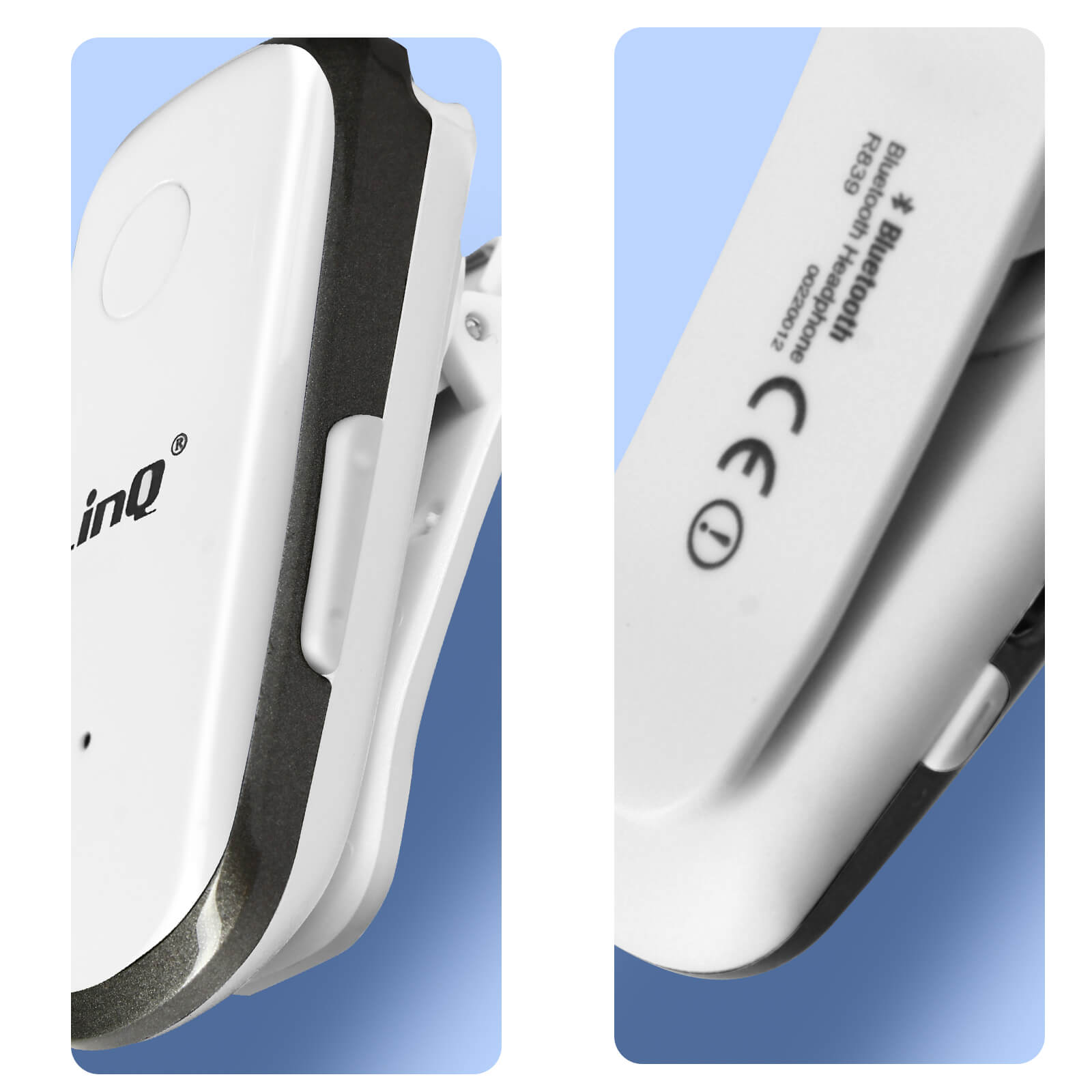 Oreillette Bluetooth Fonction Vibreur et Annonce Vocale avec Câble