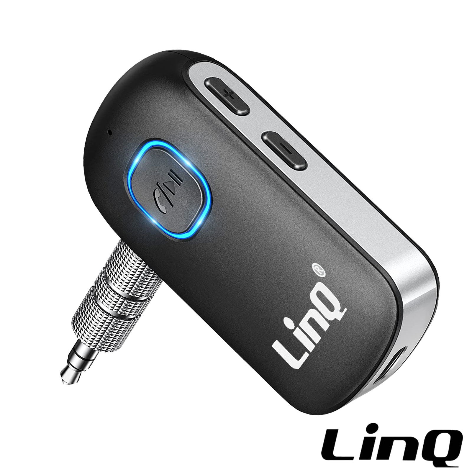 Récepteur Bluetooth Voiture Fonction Kit Mains Libres, LinQ - Noir