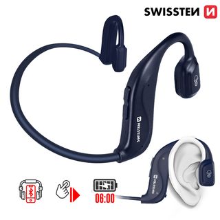 Cuffie a Conduzione Ossea Bluetooth Swissten, Kit Vivavoce per lo Sport -  Nero per Apple iPad Pro 11 2020 - Italiano