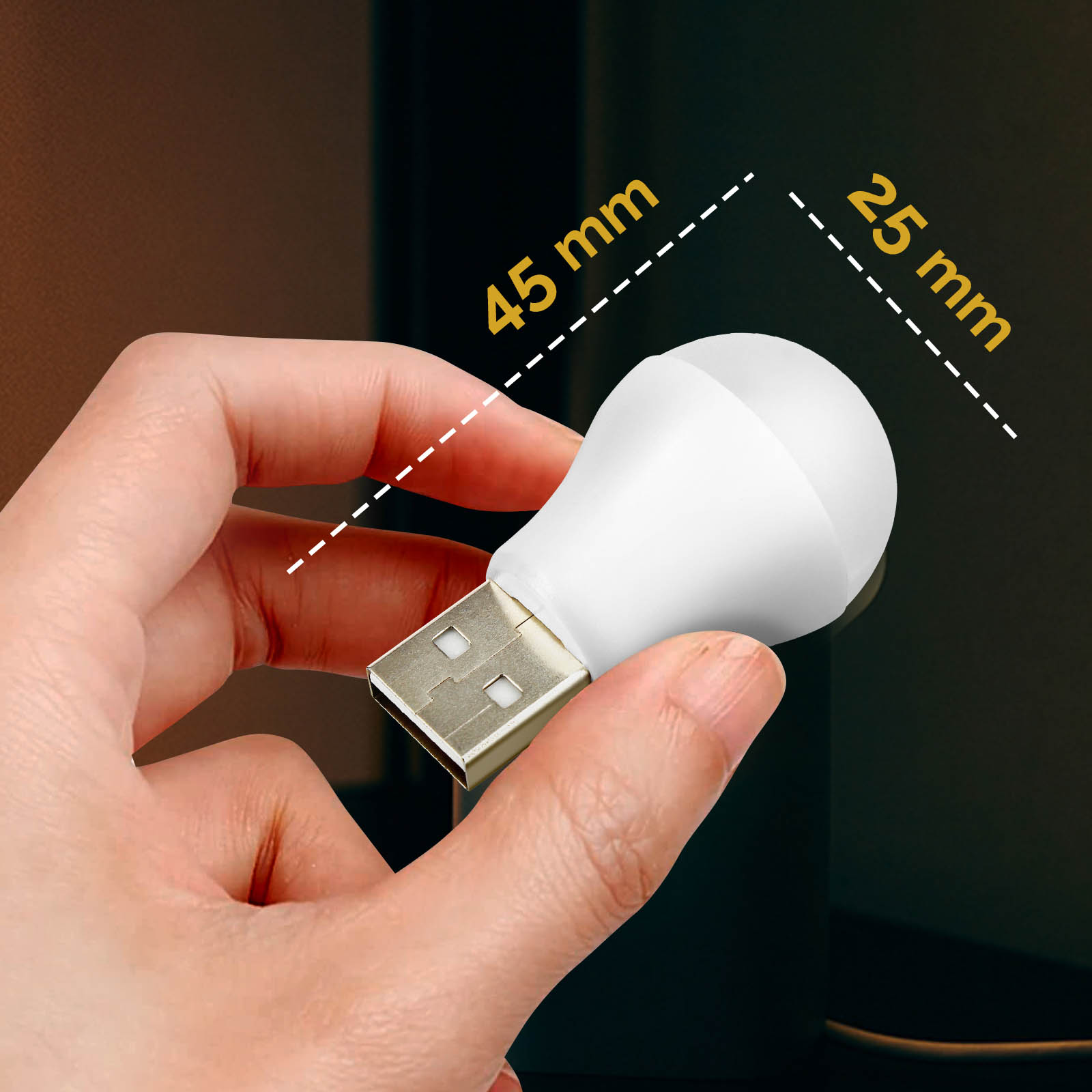 Lampadina a USB LED 1W 6500K universale con dimensioni compatte - Italiano