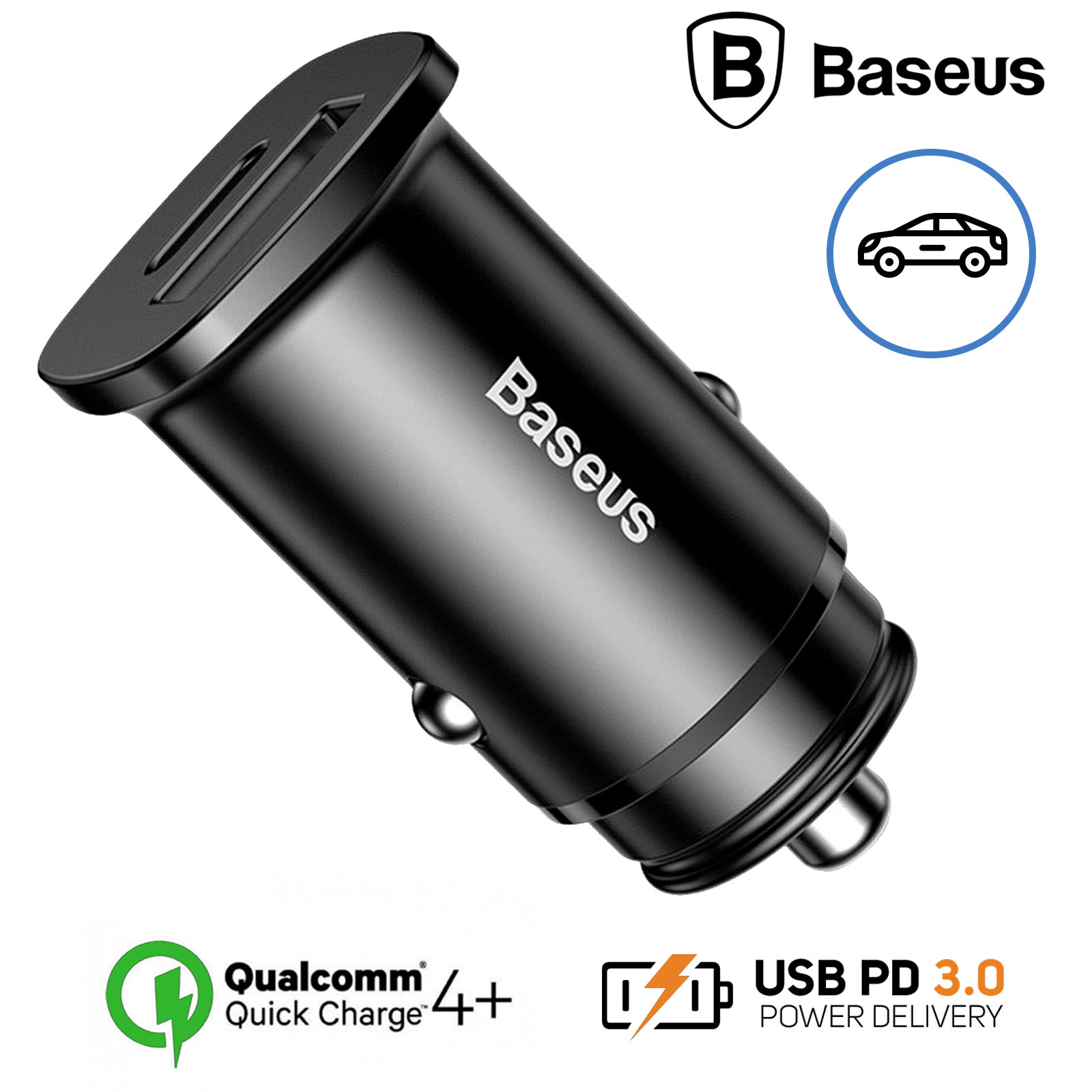 BASEUS Autoladegerät 30W USB A & USB C