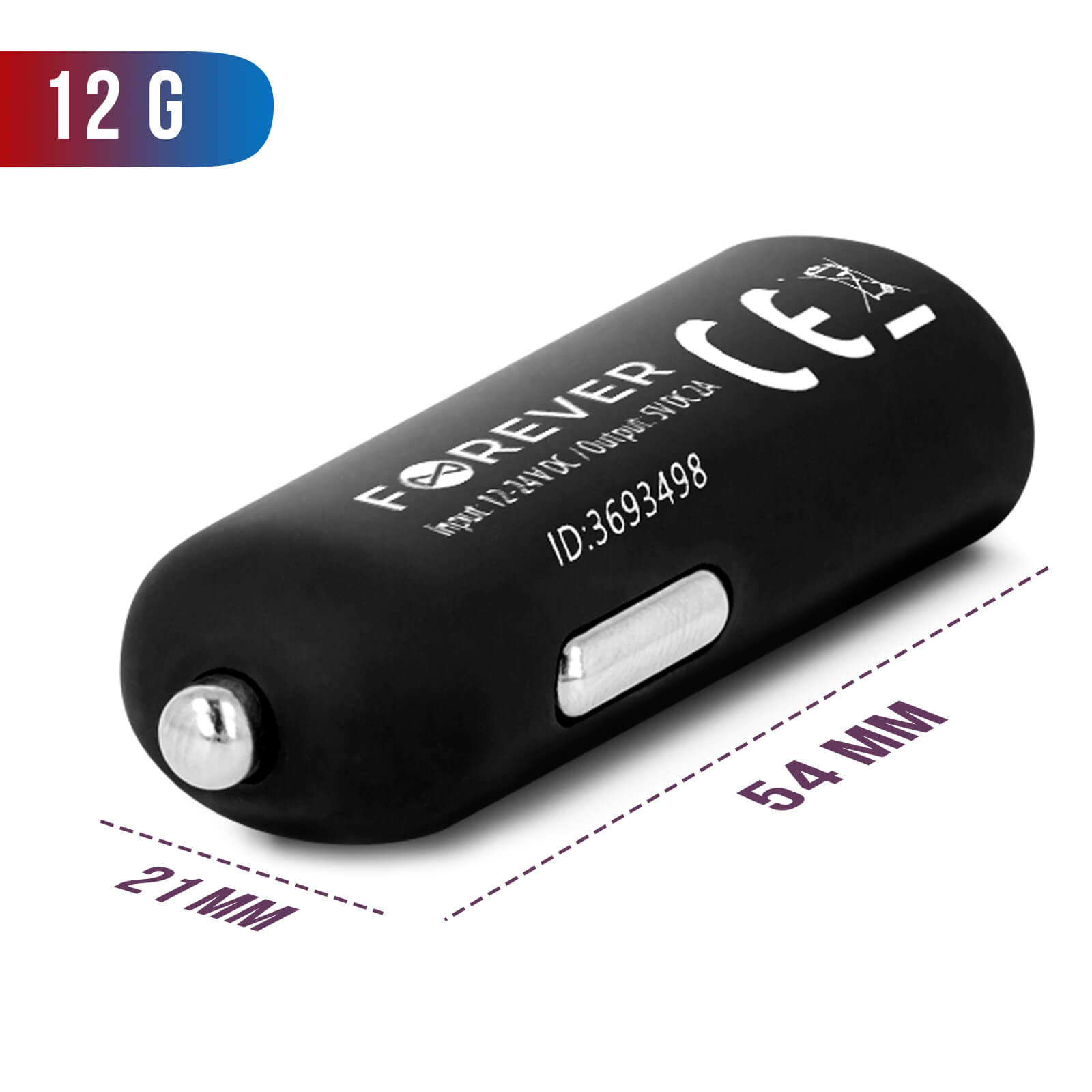 Grossiste Générique - Chargeur Voiture USB Type C - 2A - Noir (Comp