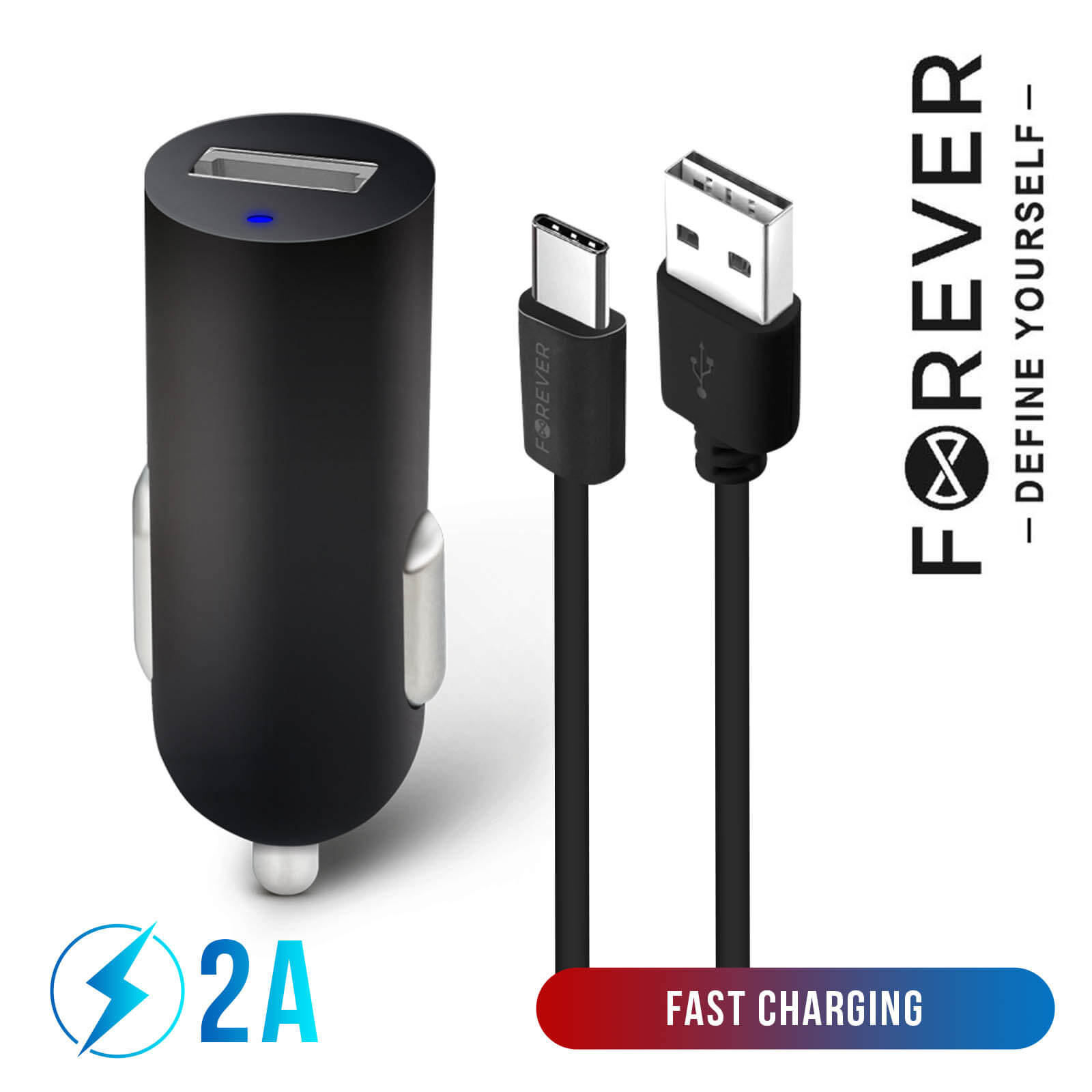 Chargeur Allume-Cigare New&Teck 2 Ports Type-C + USB - 36W