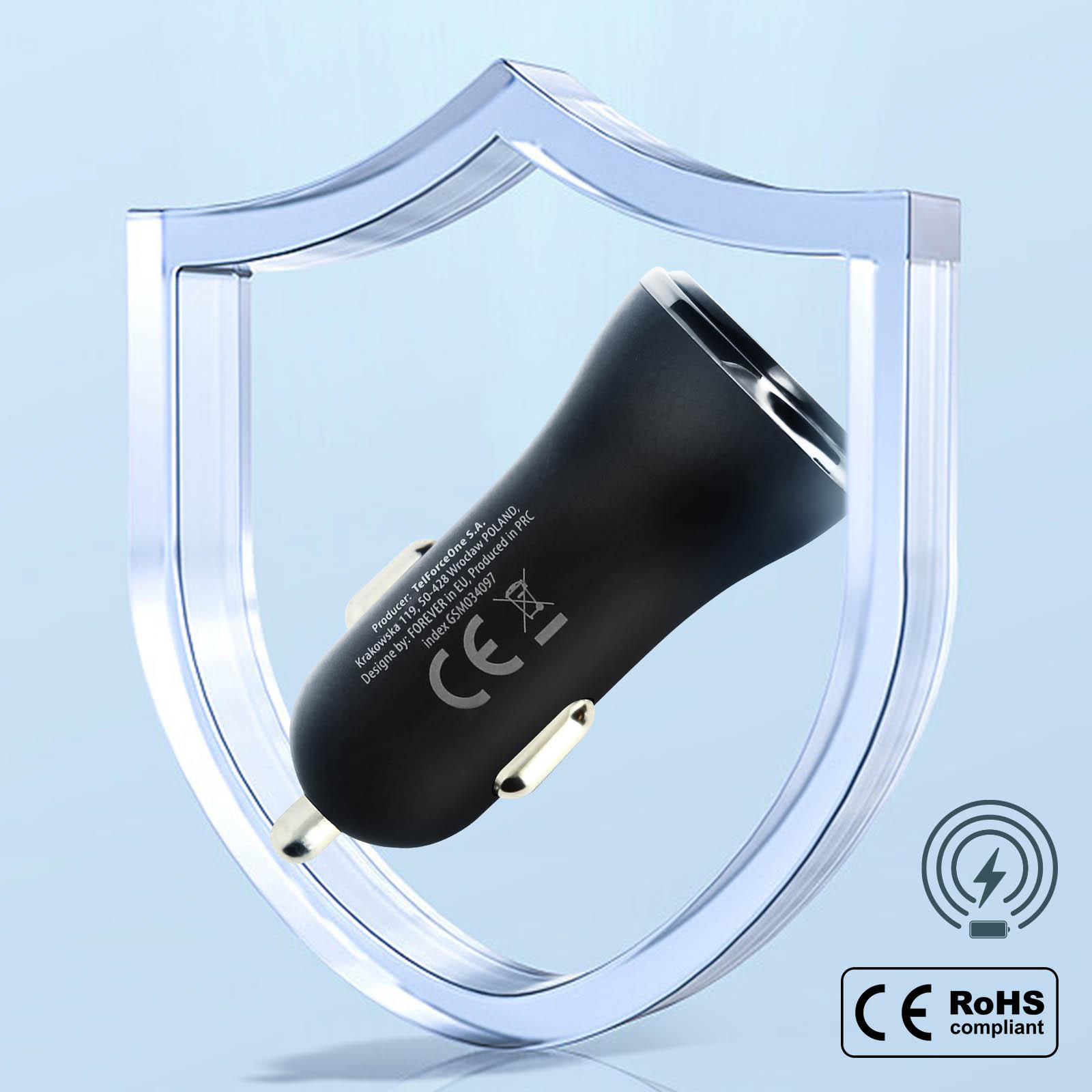 Chargeur Voiture Allume-cigare 2x USB 2.4A pour Smartphones et Tablettes -  Français