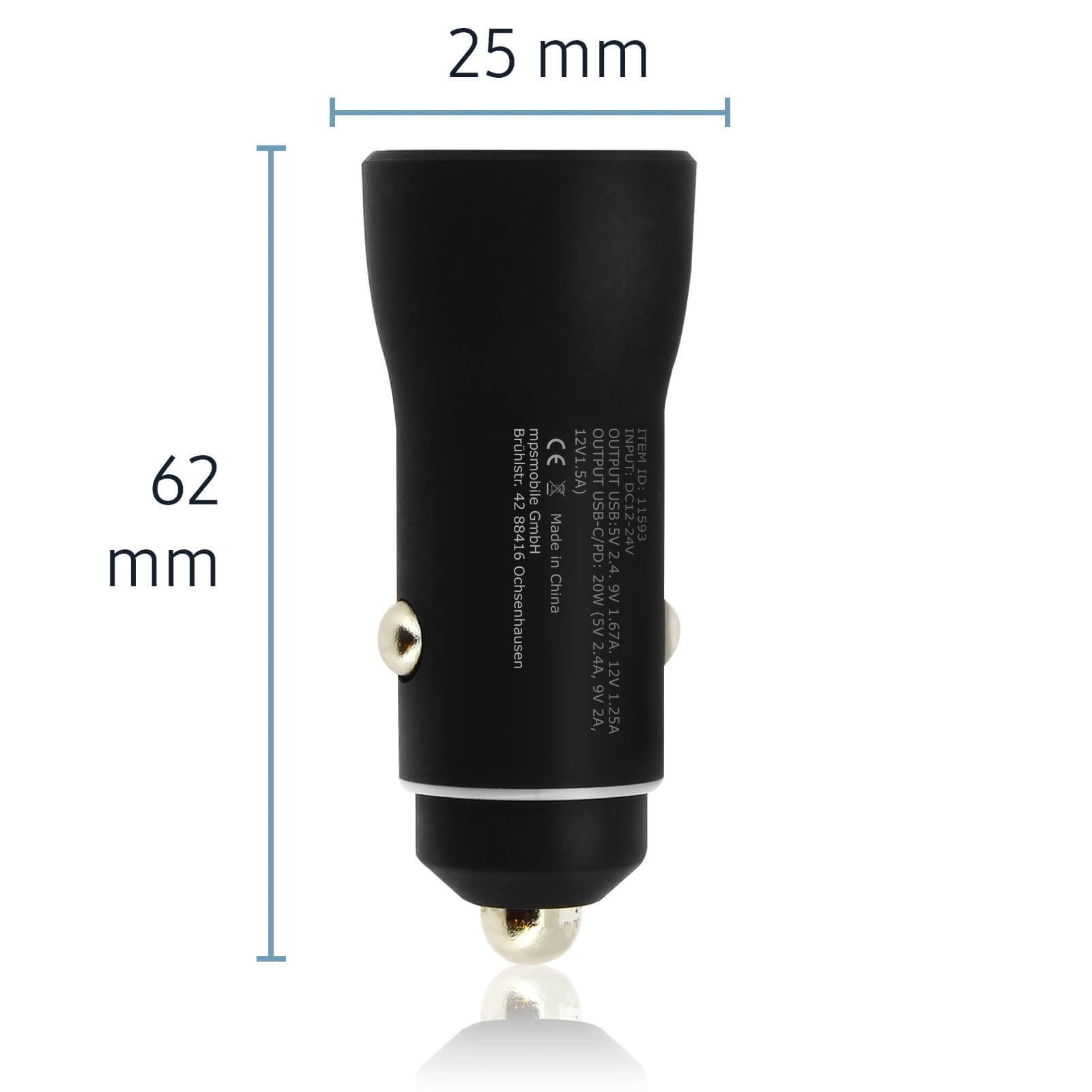 Chargeur Voiture Allume-cigare 4.8A USB Fast Charge et UBC-C Power  Delivery, Prio - Noir - Français