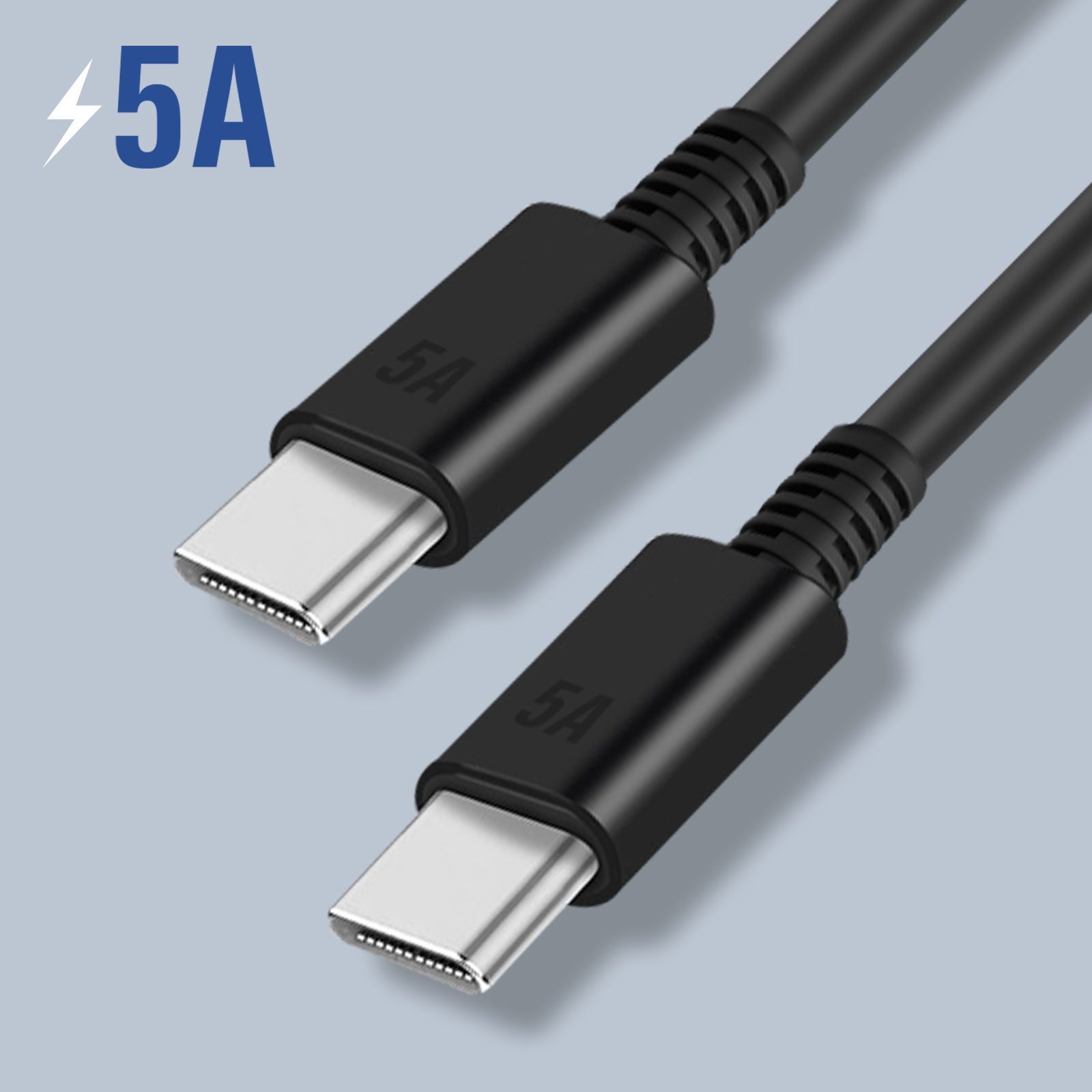Chargeur allume-cigares 2 USB-A + câble USB-A /USB-C 1 m - noir