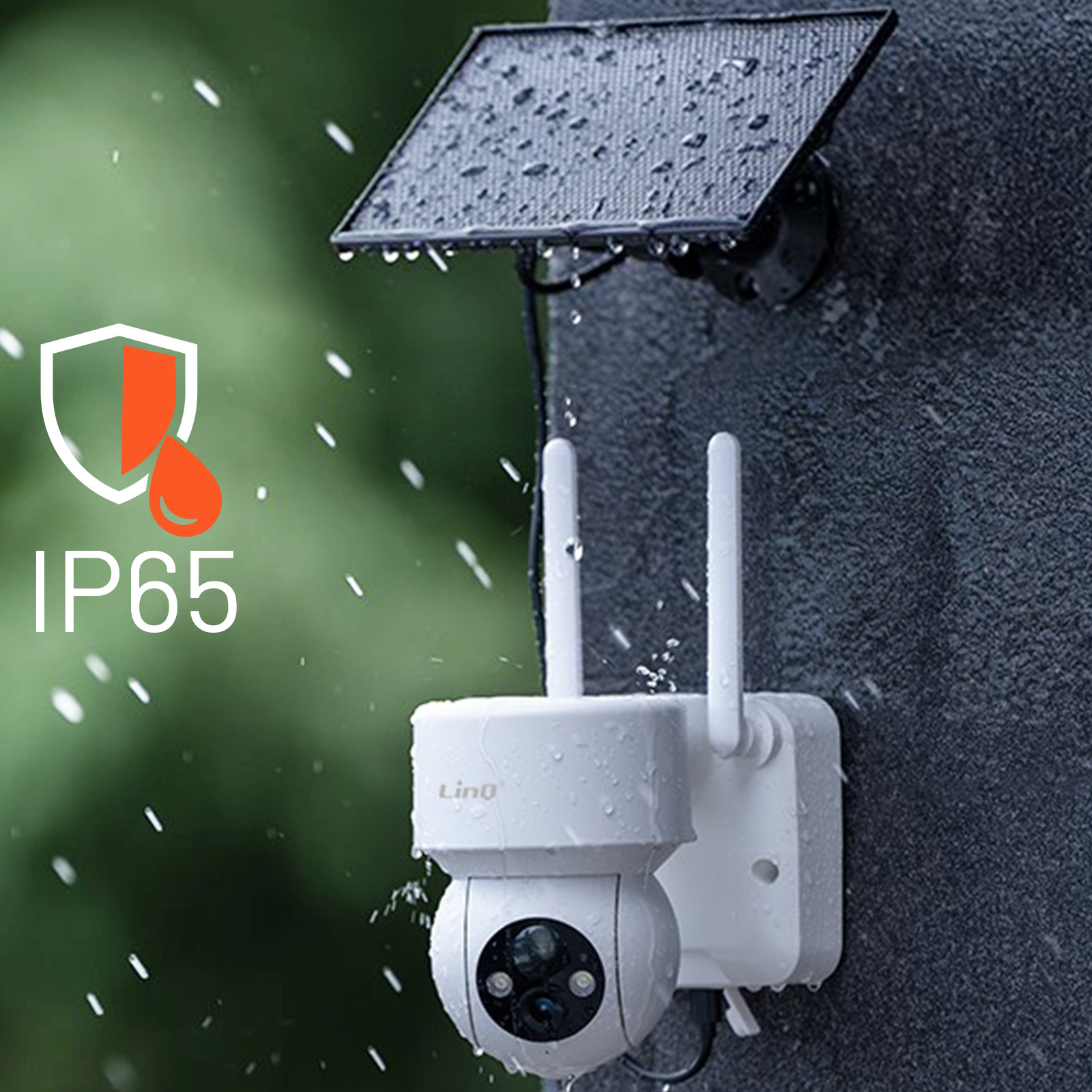 Caméra de surveillance sans fil Full HD 1080p, Étanche IP65, LinQ