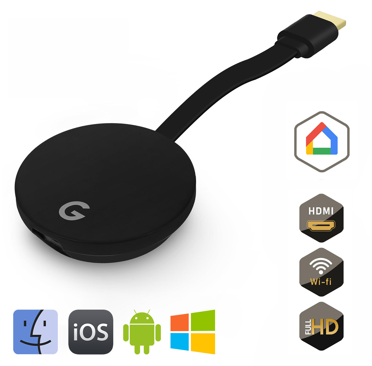 Receptor Dongle inalámbrico compatible con HDMI G2 TV Stick, 2,4G, Wifi,  1080P, Miracast, Airplay, DLNA