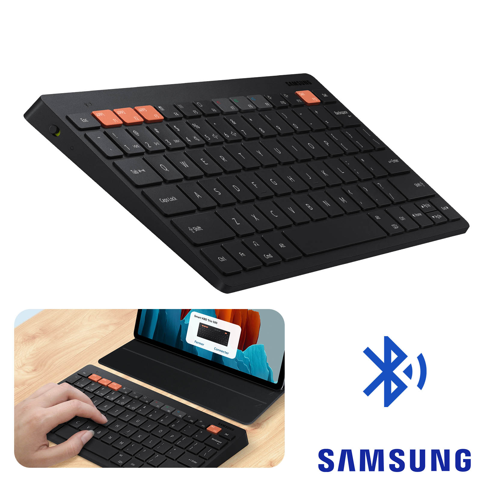 Étui Clavier Bluetooth Azerty Galaxy Tab A6 10.1 T580/T585 - TabConnect -  Tablette Store