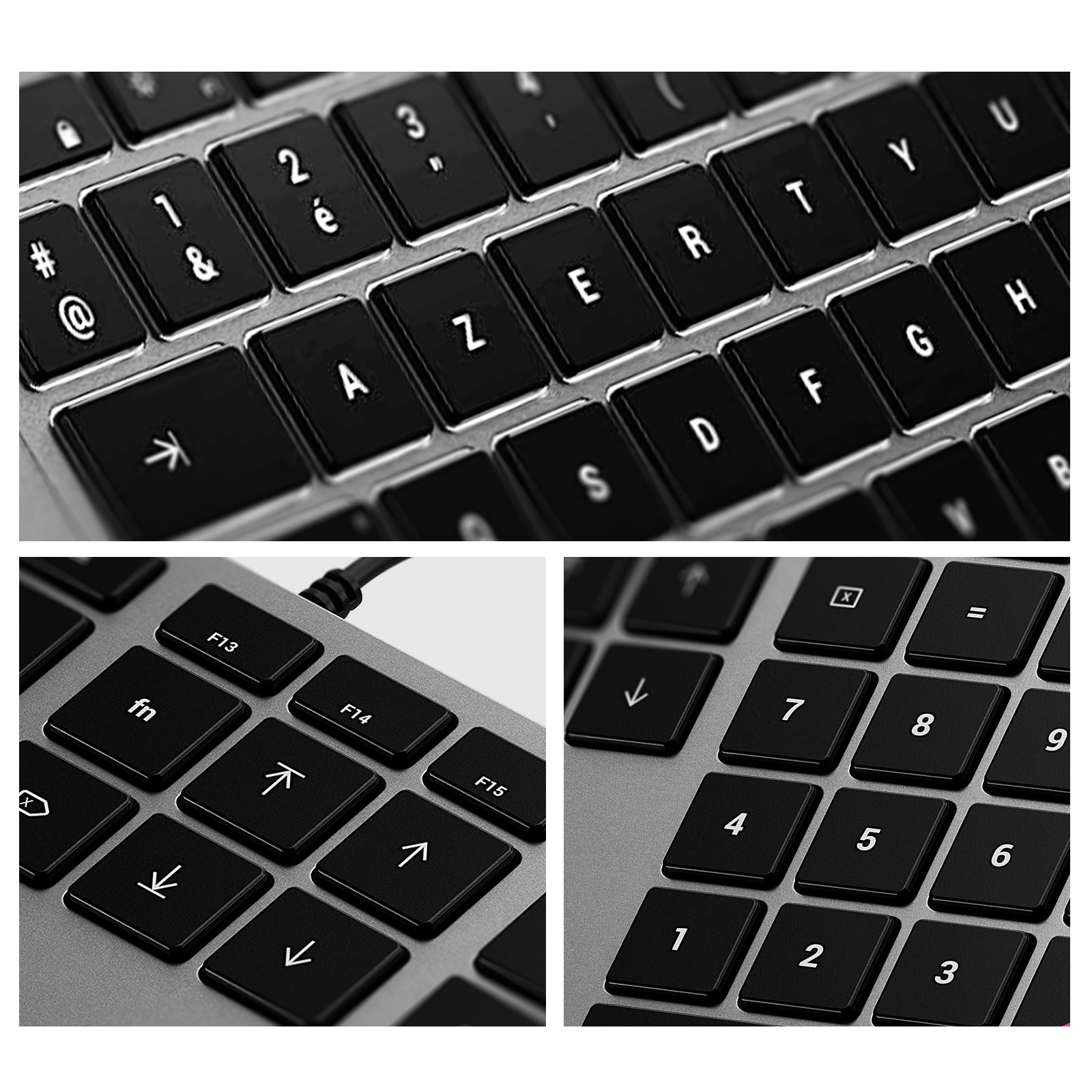 seenda Clavier Mac éclairé filaire, clavier Mac avec câble (USB et