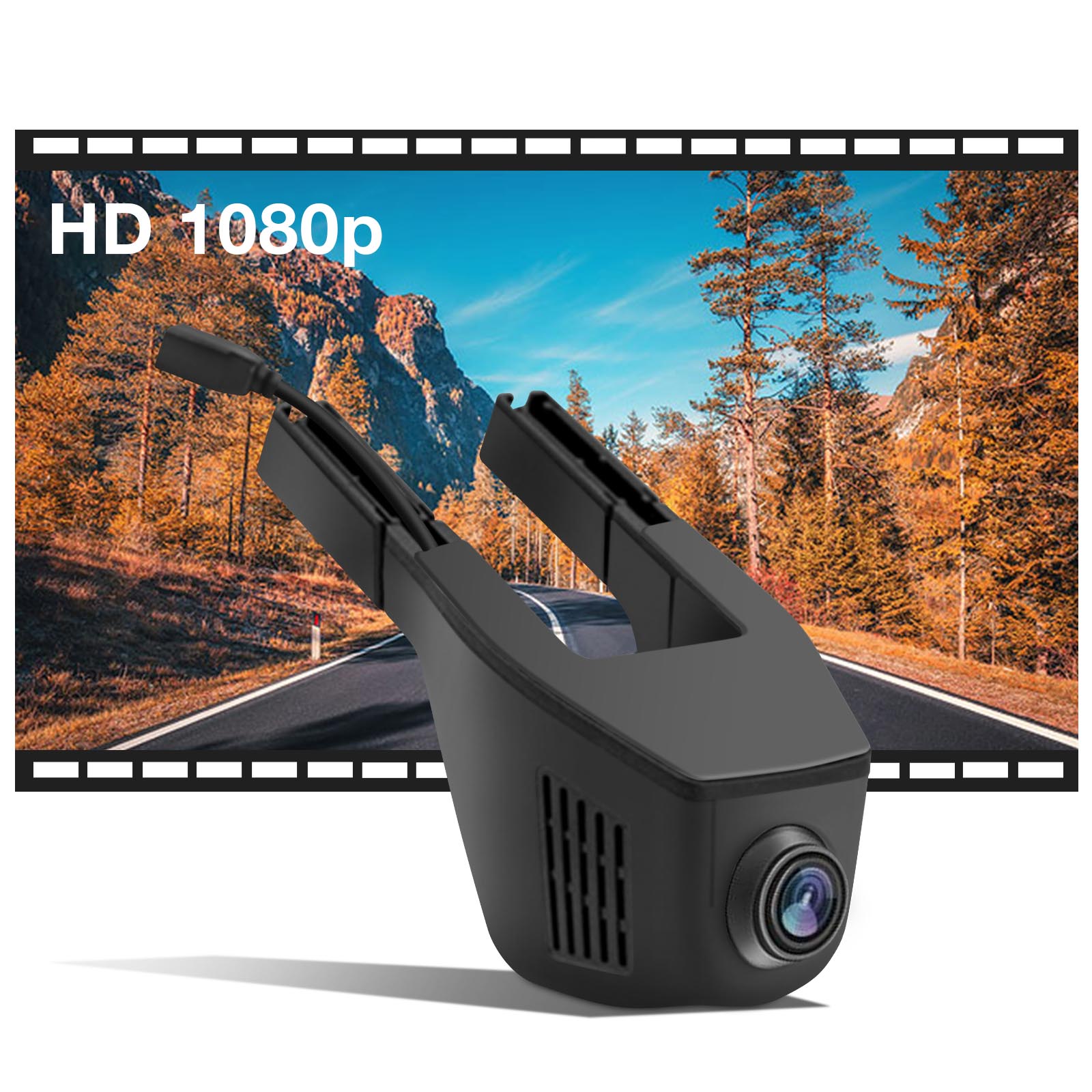 Dashcam mit Full HD 1080p Videoaufnahmen mit Bluetooth Funktion und  Bewegungssensor - German