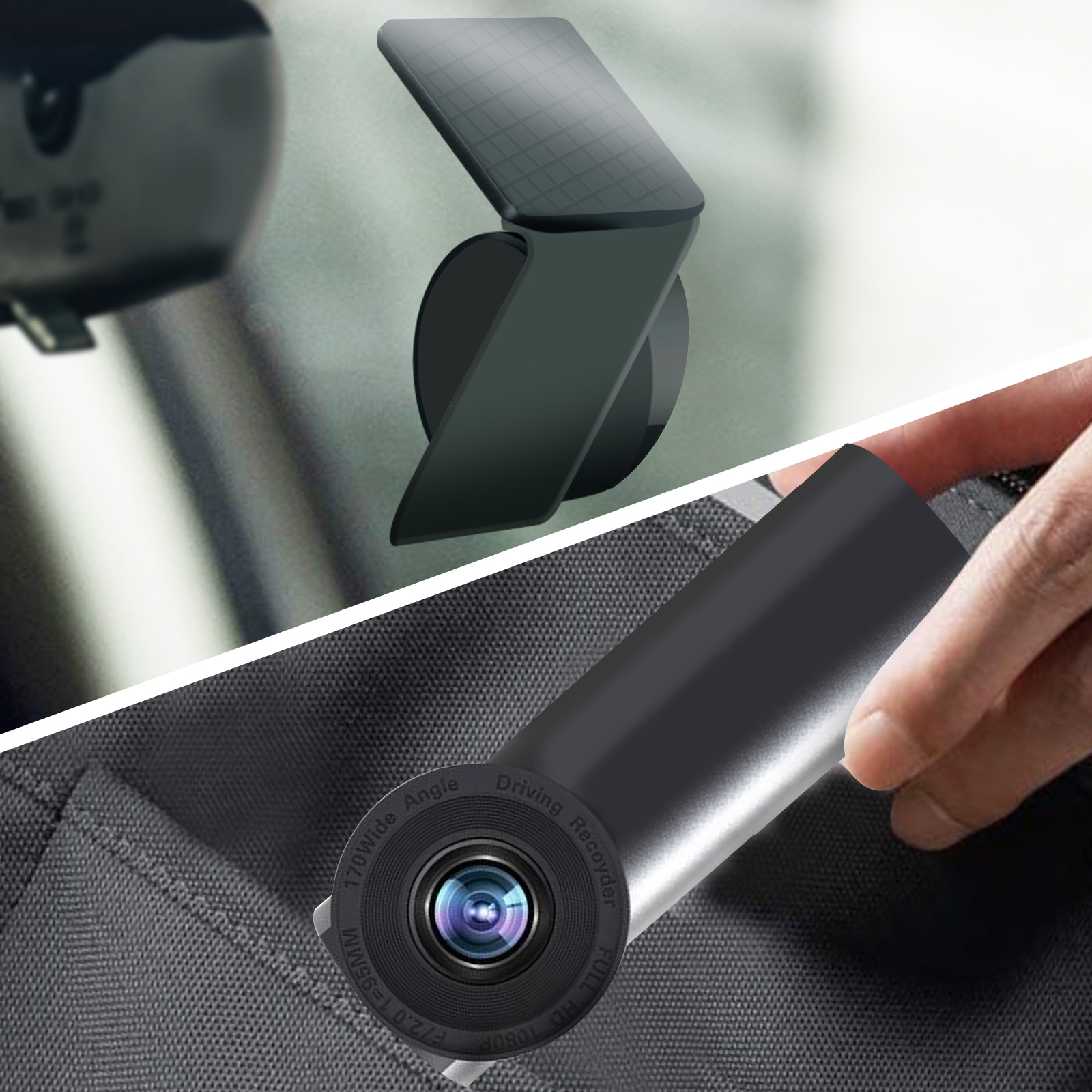 Caméra de voiture Dash Cam 1080P rotative à 360 °, caméra de tableau de  bord de voiture WiFi avec contrôle APP, super vision nocturne, grand angle  170 °, capteur G, moniteur de stationnement 24H (X9)