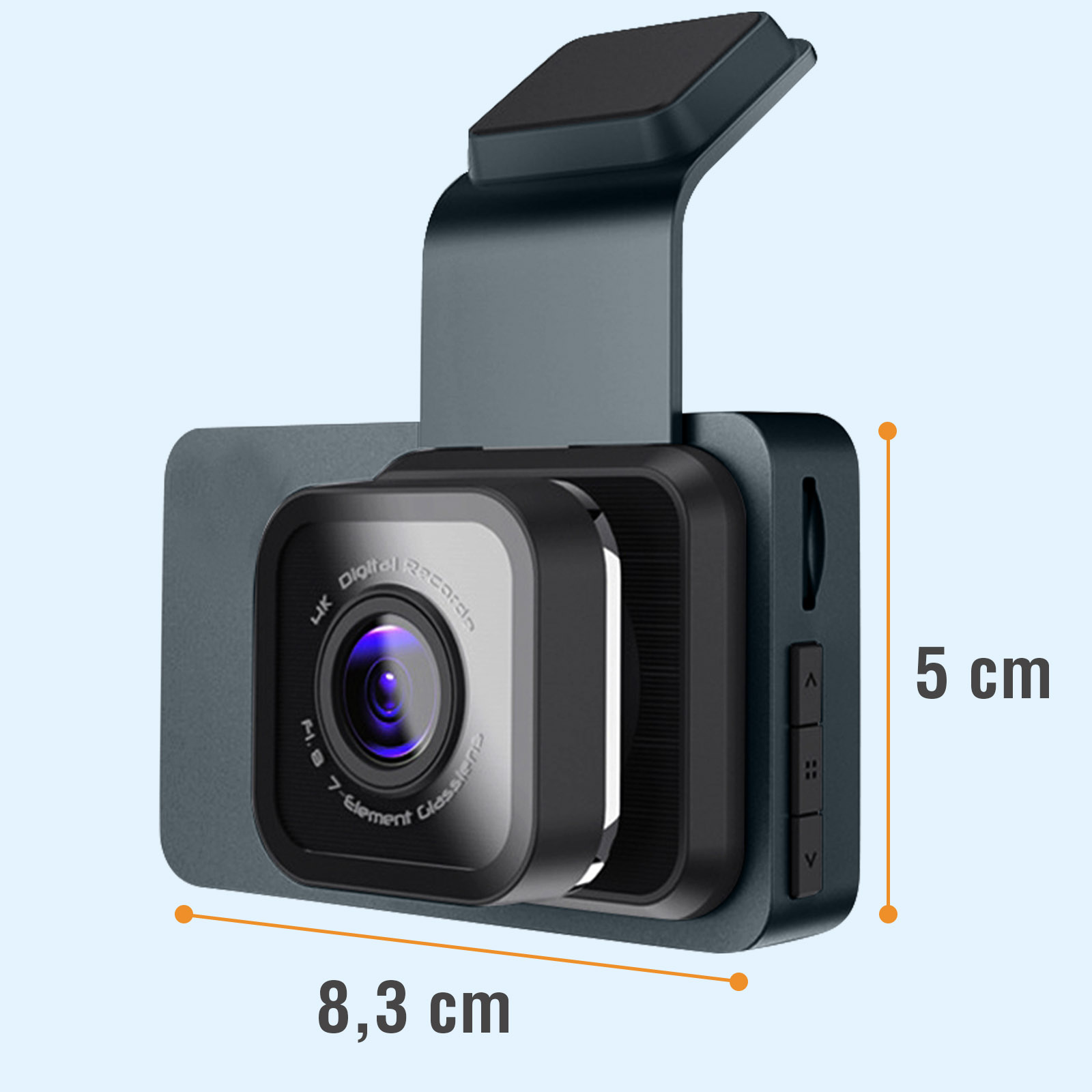 Caméra Embarquée QHD 1440p, Caméra Voiture avec Micro et Port mini HDMI,  Fonction Bluetooth - Français