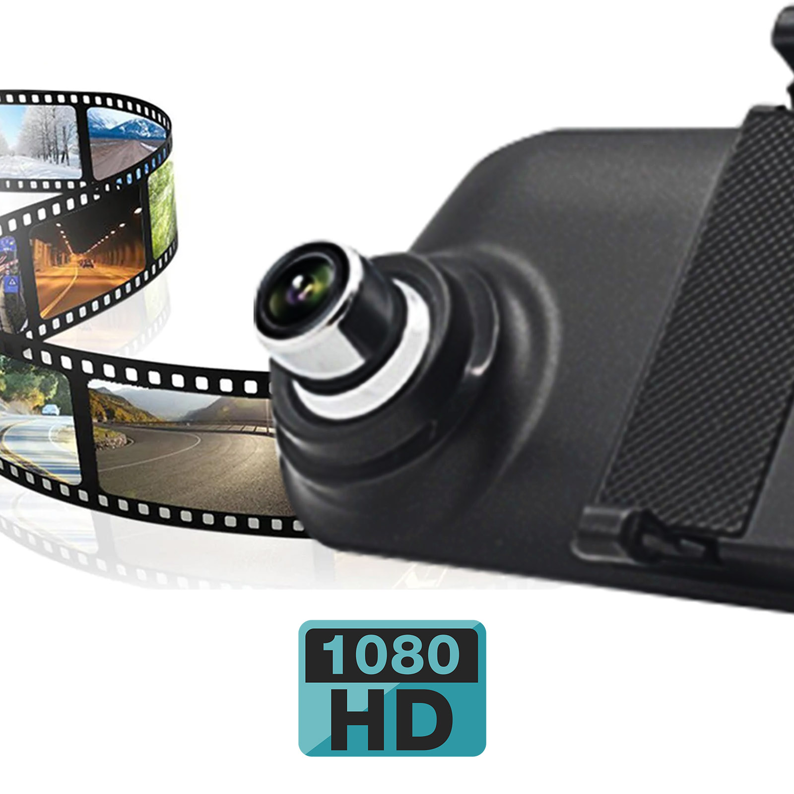 Dashcam Rétroviseur Full HD 1080p avec Écran intégré et Micro