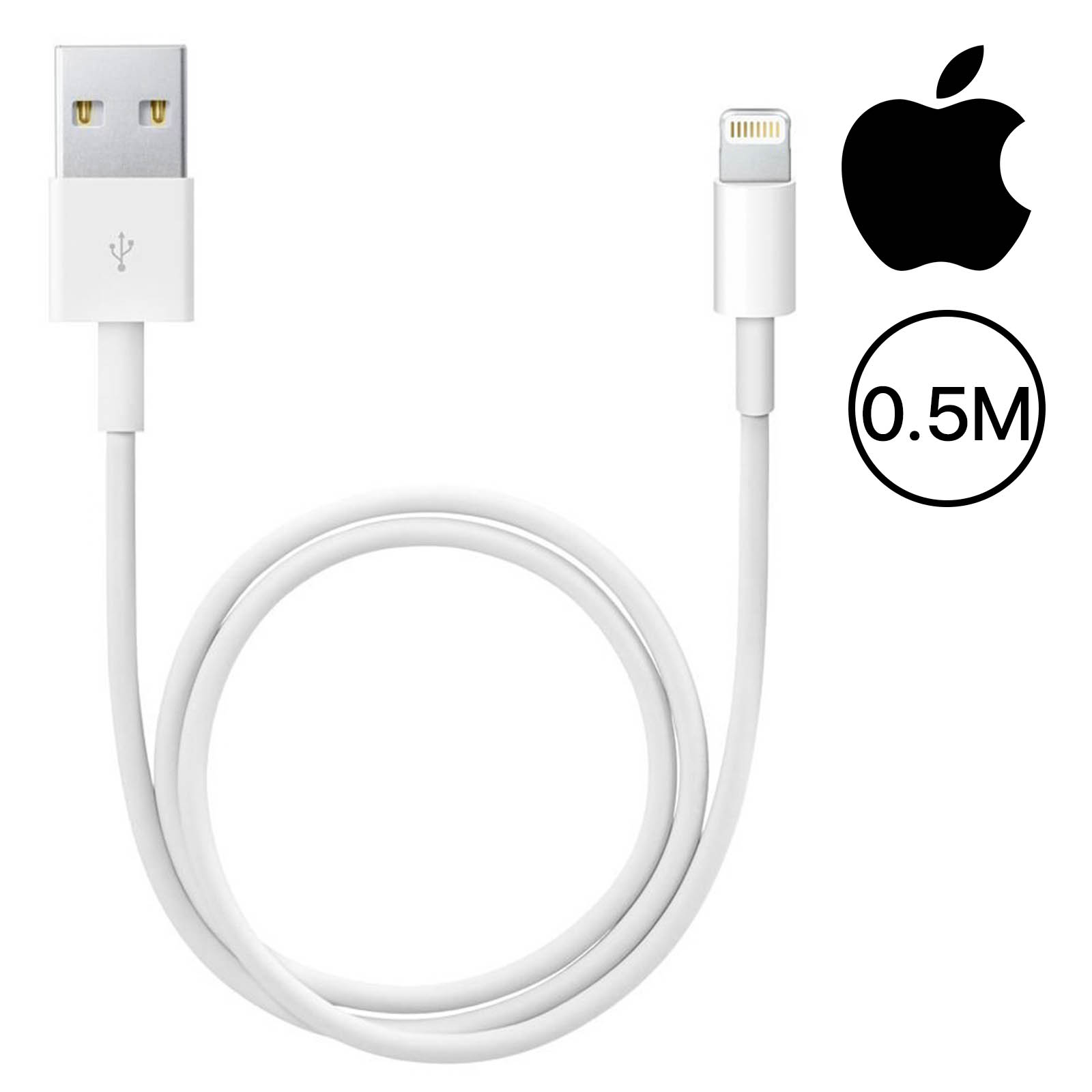 Cable iPhone - iPad Original Apple long. 0,5m connect. Lightning